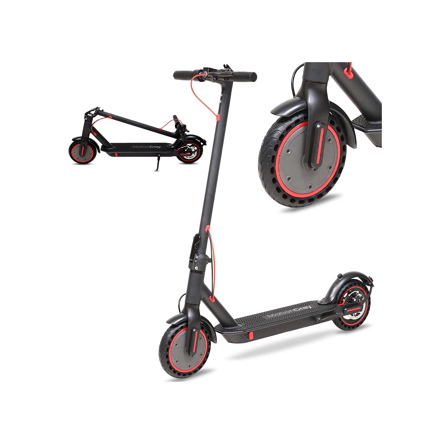 MotionGrey Portable Electric Scooter adults | 25km Range | 250W Motor | 8.5" Burst Proof Tires | 25 km/h Top Speed | Rear Fender | E Scooter for adults | Black