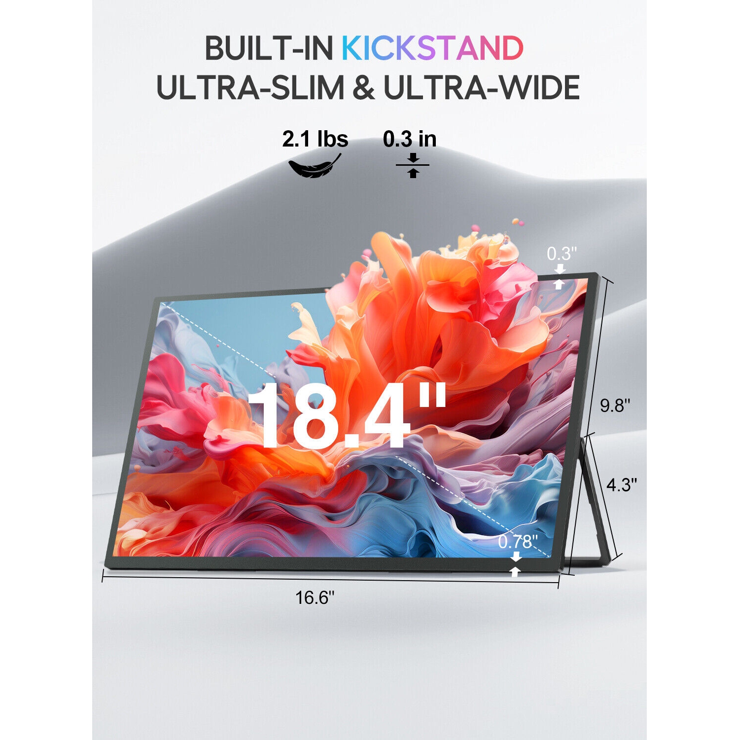 UPERFECT UXbox T118 - 18 Inch Large Portable Gaming Monitor 4K Display For Starfield Xbox