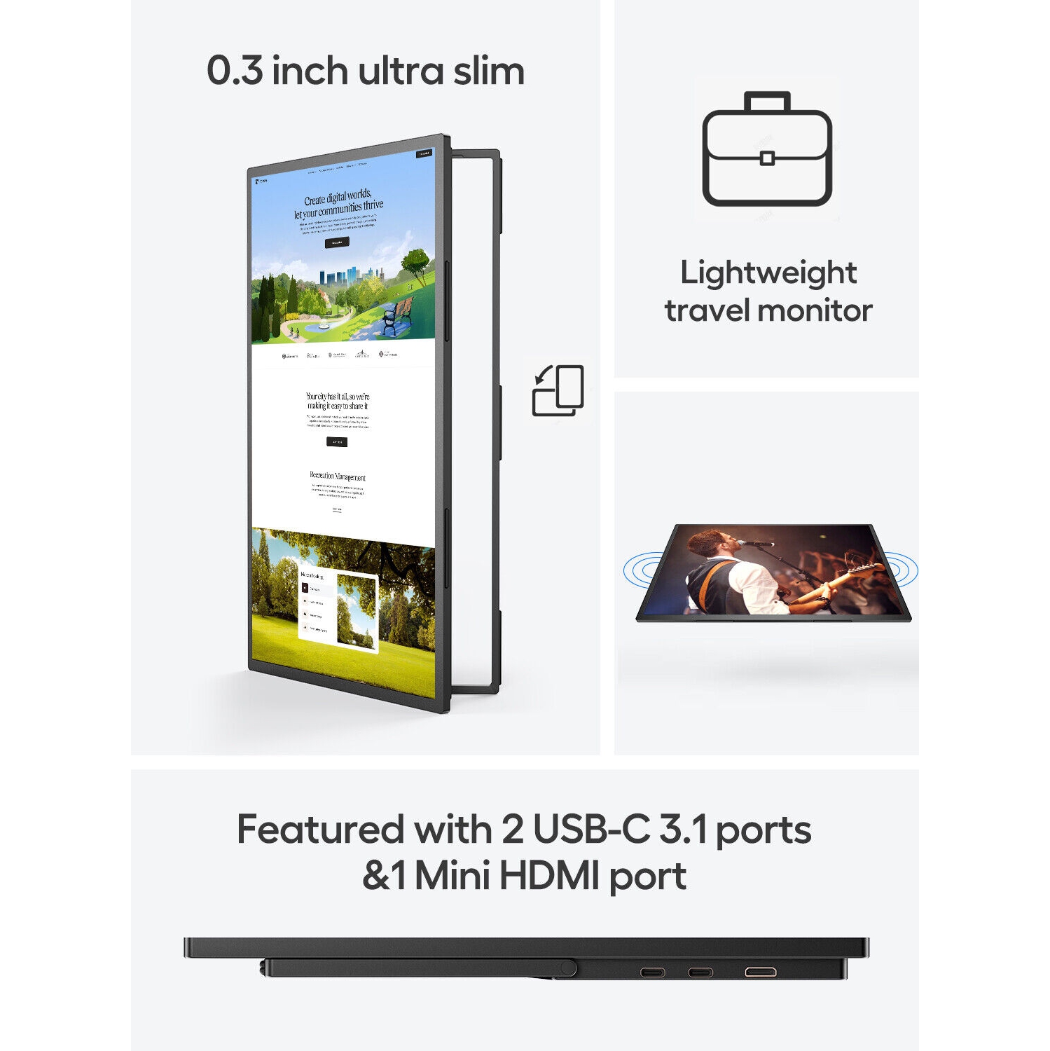 UPERFECT UXbox T118 - 18 Inch Large Portable Gaming Monitor 4K Display For Starfield Xbox