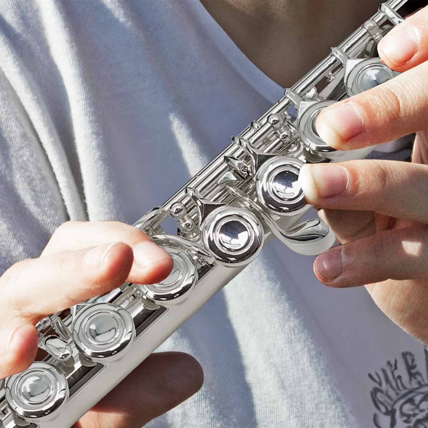 StarQuest – flûte C Flute plaquée argent à trou fermé de qualité supérieure pour débutants et musiciens expérimentés. Comprend étui protecteur, tige