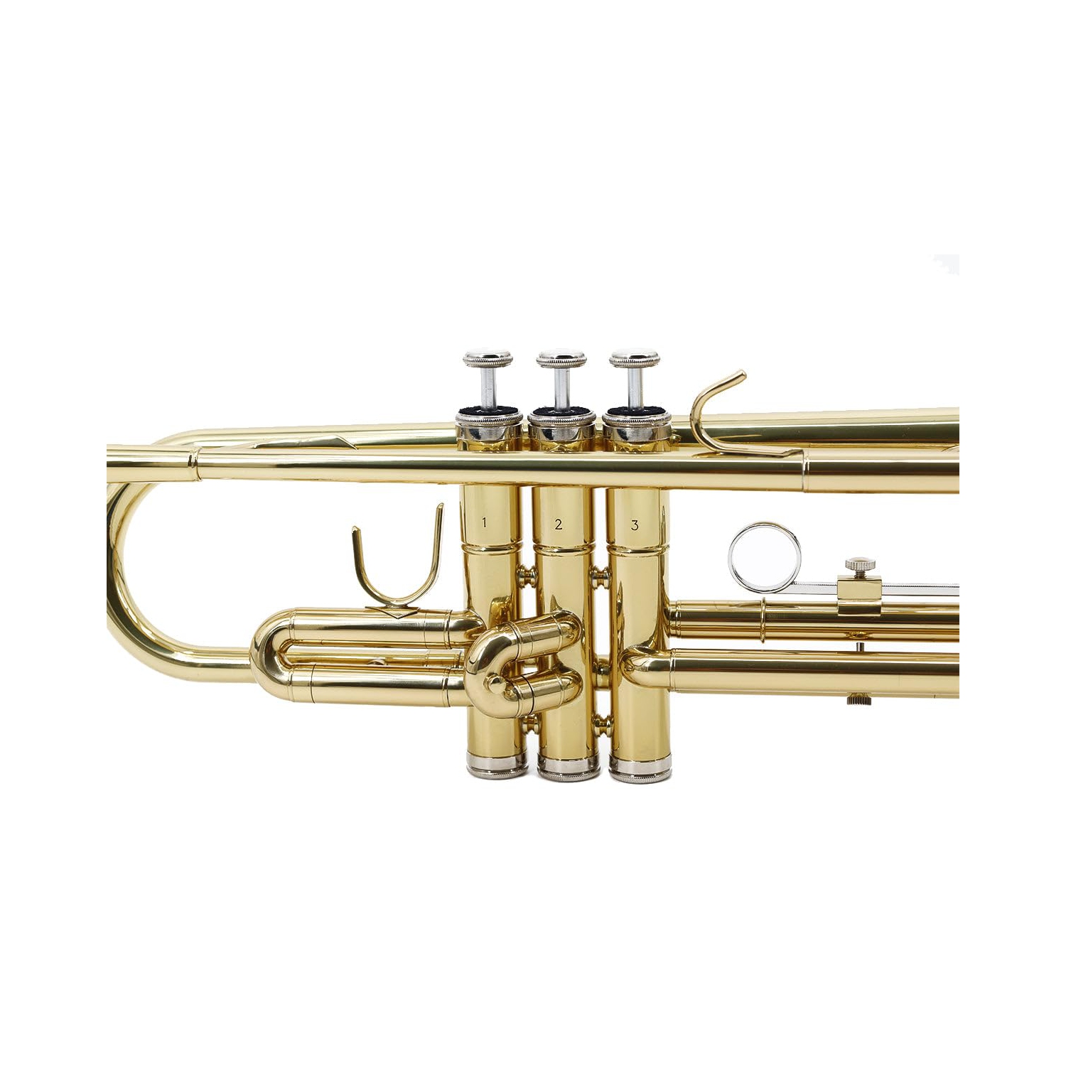 StarQuest BB Trumpet .460” Bore valves nickelées de haute précision, idéales pour les étudiants et les musiciens expérimentés, avec boîtier rigide et