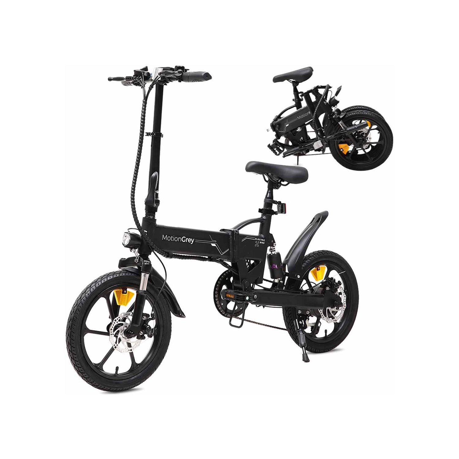 MotionGrey Electric Bike for Adults, Sturdy Foldable Compact Ebikes for Adults, 25km Long Range Electric Bicycle, 30km/h Top Speed, 350 W Motor, 7.8AH Battery, 16 Inch Wheels