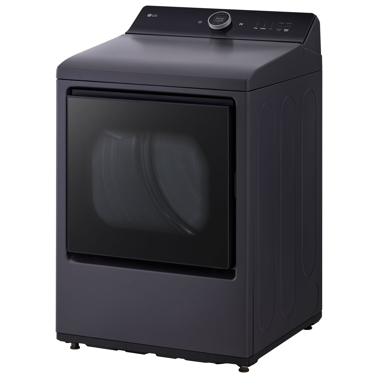 Sécheuse électrique à vapeur de 7,3 pi³ EasyLoad de LG - Noir mat