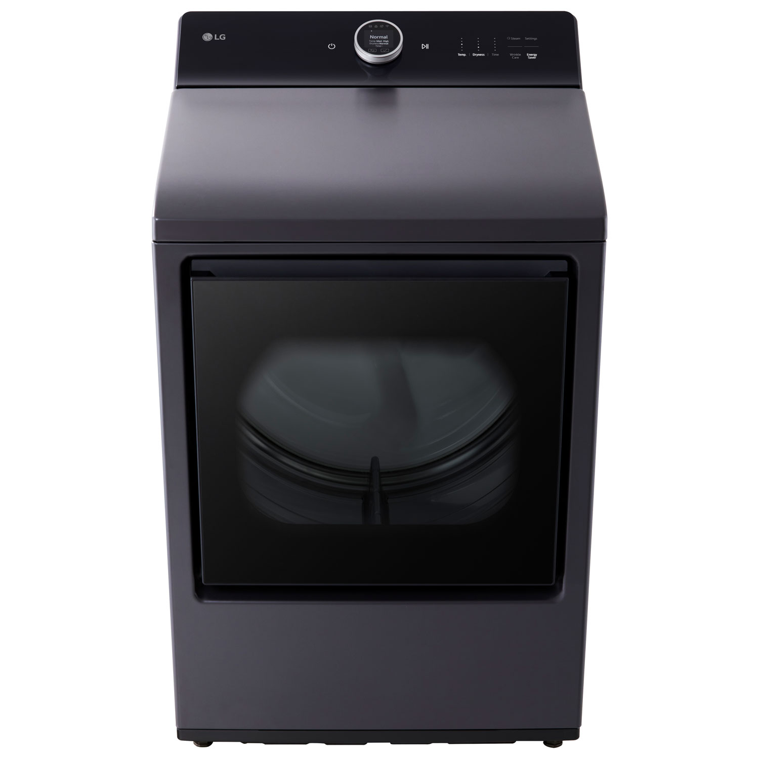 Sécheuse électrique à vapeur de 7,3 pi³ EasyLoad de LG - Noir mat