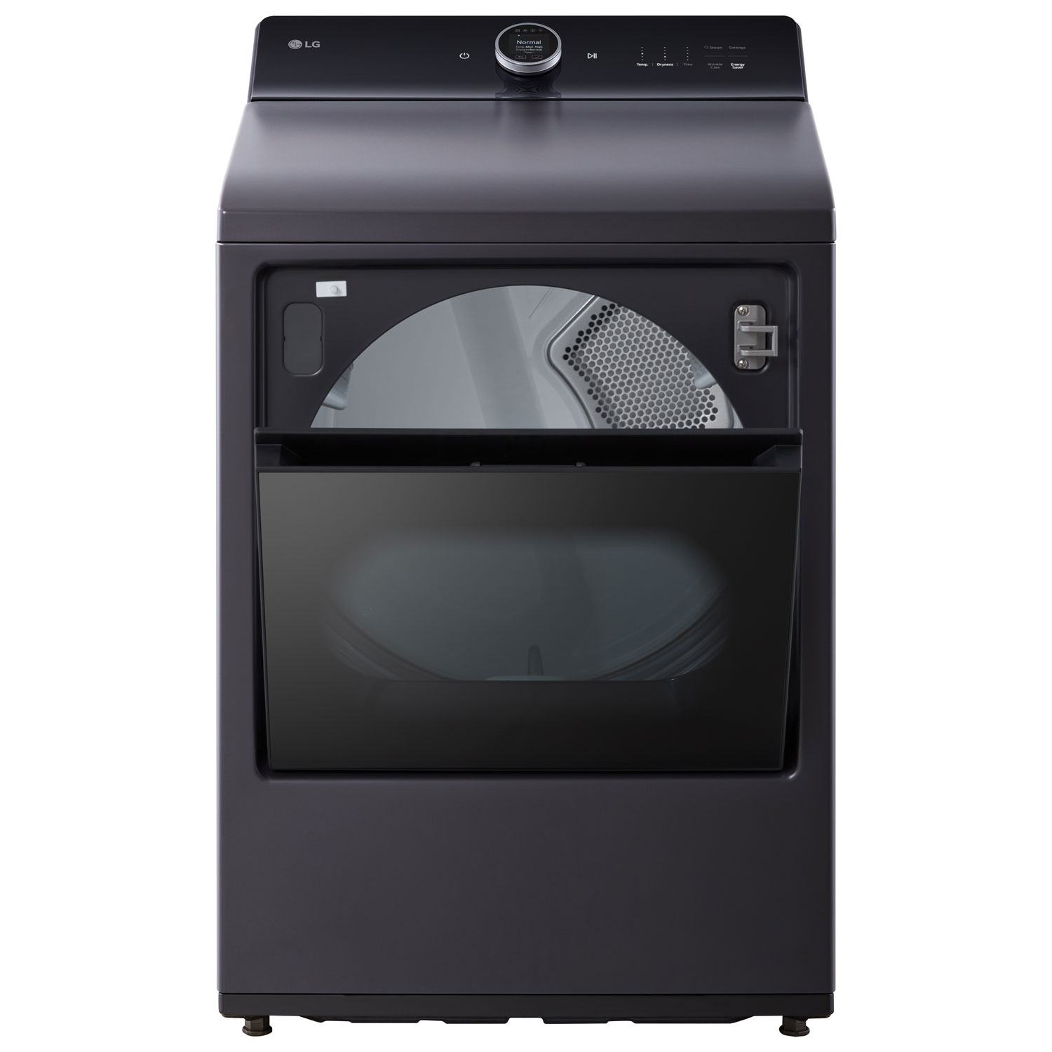 Sécheuse électrique à vapeur de 7,3 pi³ EasyLoad de LG - Noir mat