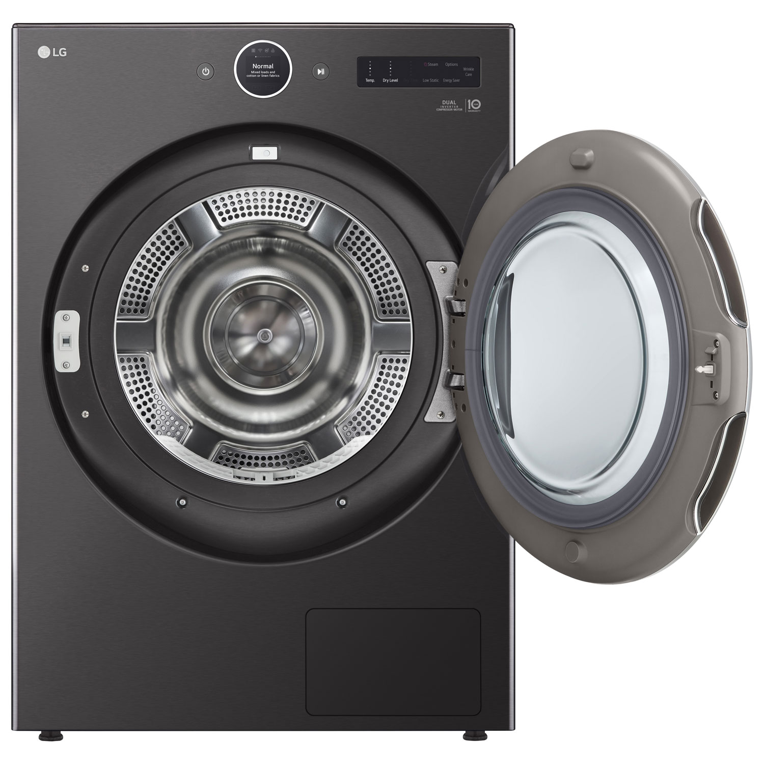 Sécheuse électrique à thermopompe de 7,8 pi³ de LG - Acier noir