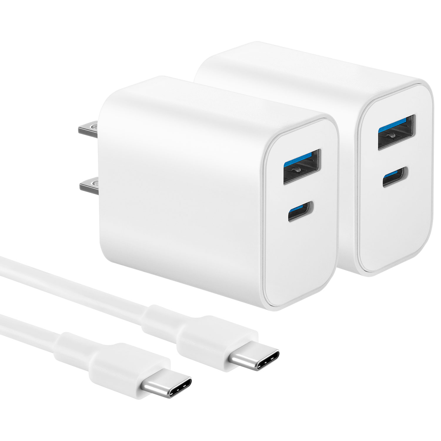 Ensemble avec chargeur mural USB-C de 20 W Best Buy Essentials - Ensemble de 2 - Exclusivité de Best Buy