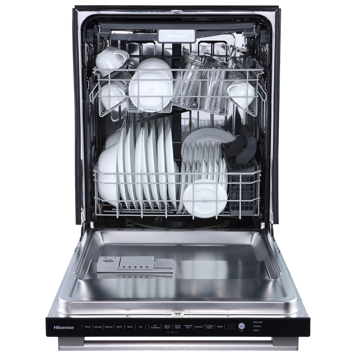 Hisense 24" 48dB Built-In Dishwasher with Third Rack - Stainless Steel