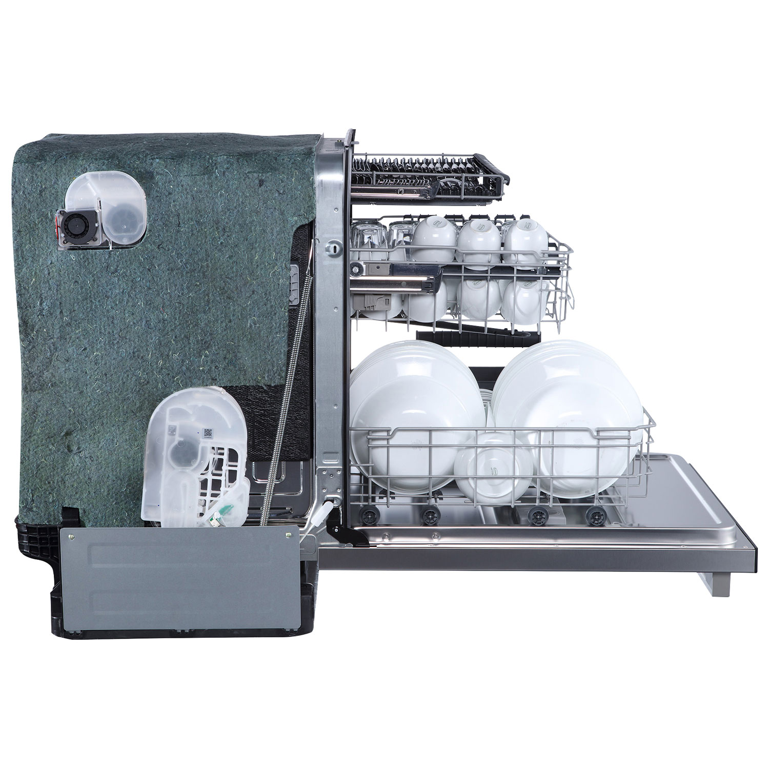 Hisense 24" 48dB Built-In Dishwasher with Third Rack - Stainless Steel