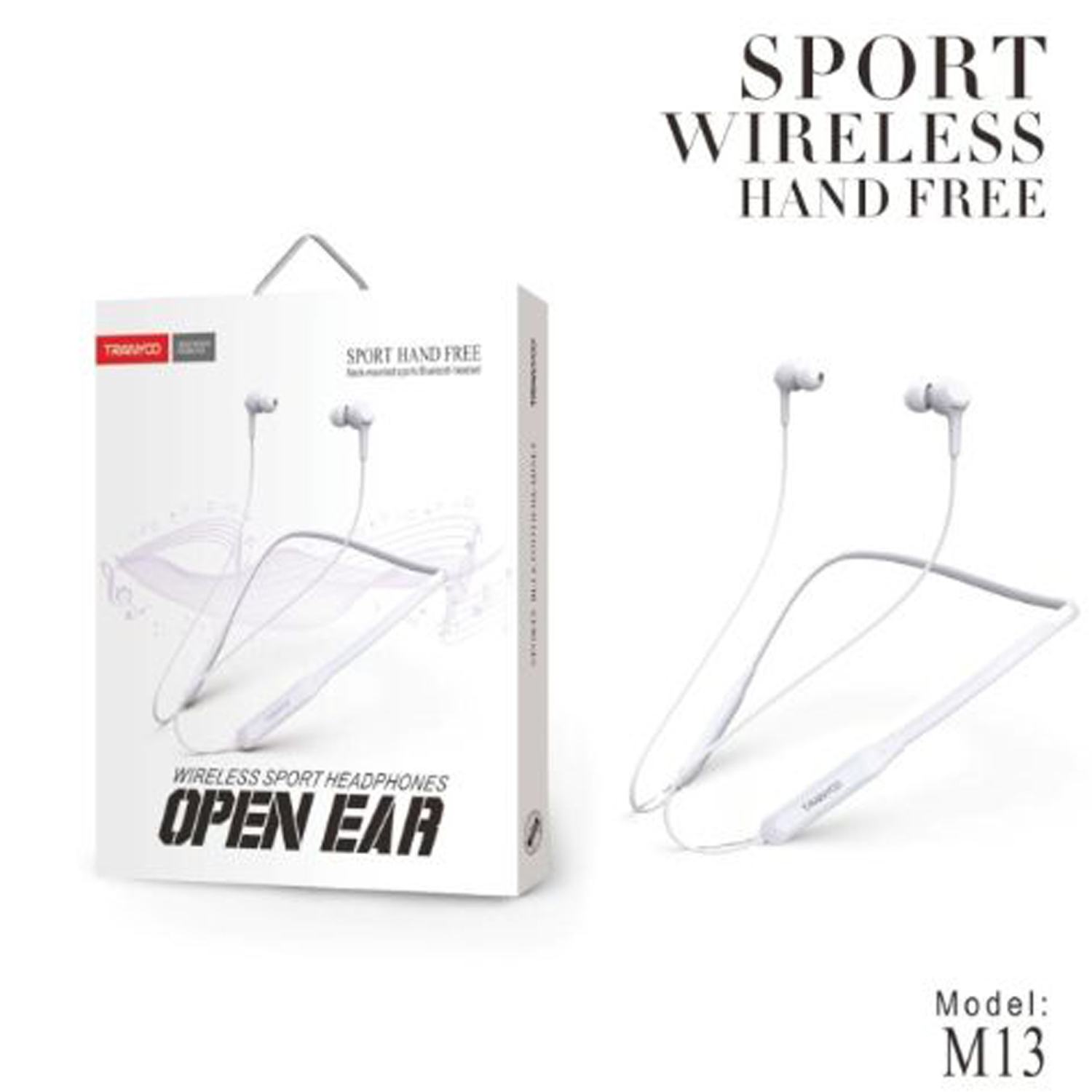 Écouteurs bouton sans fil Bluetooth M13 de TRANYOO résistants à la transpiration et à la transpiration