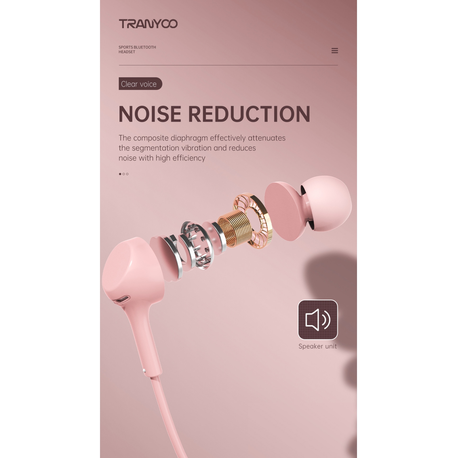 Écouteurs bouton sans fil Bluetooth M13 de TRANYOO résistants à la transpiration et à la transpiration