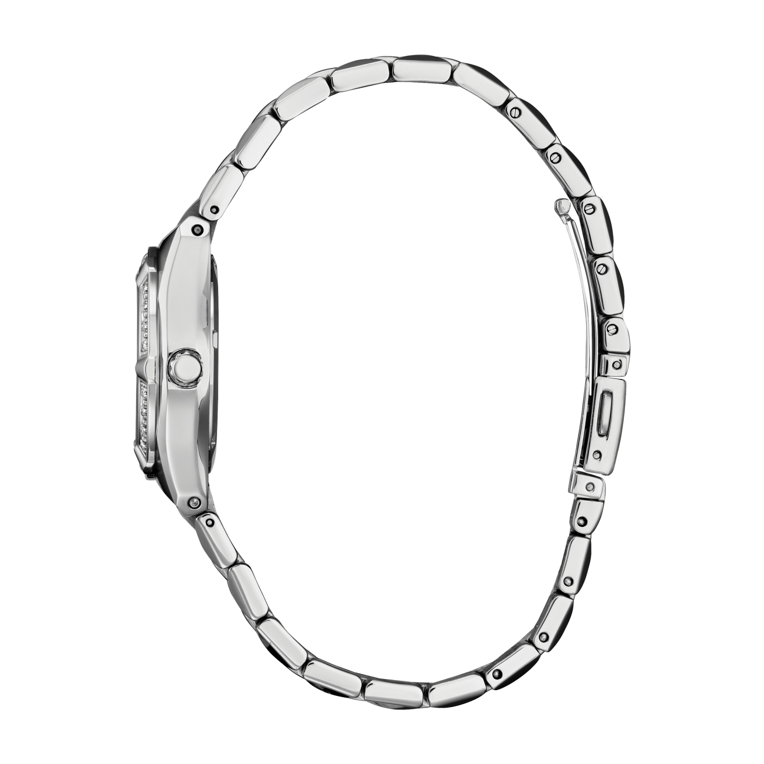 Citizen Ladies Corso Diamond Eco-Drive Watch 28mm Silver-Tone Stainless Steel Case and Bracelet with Taupe Dial