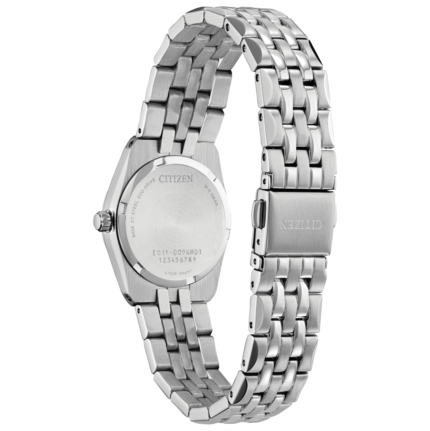 Citizen Ladies Corso Diamond Eco-Drive Watch 28mm Silver-Tone Stainless Steel Case and Bracelet with Taupe Dial