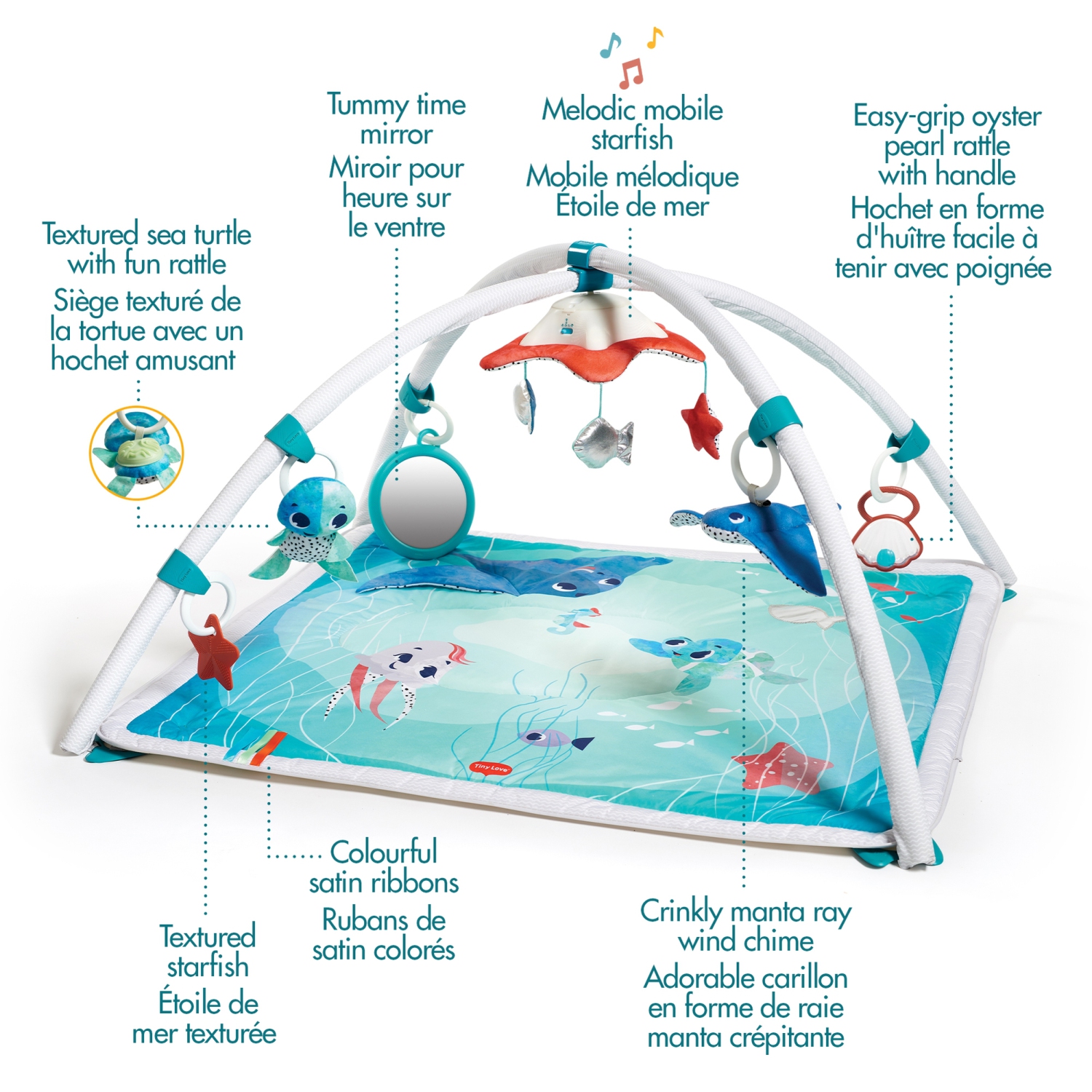 Mobile musical 2-en-1 Treasure the Ocean de Tiny Love