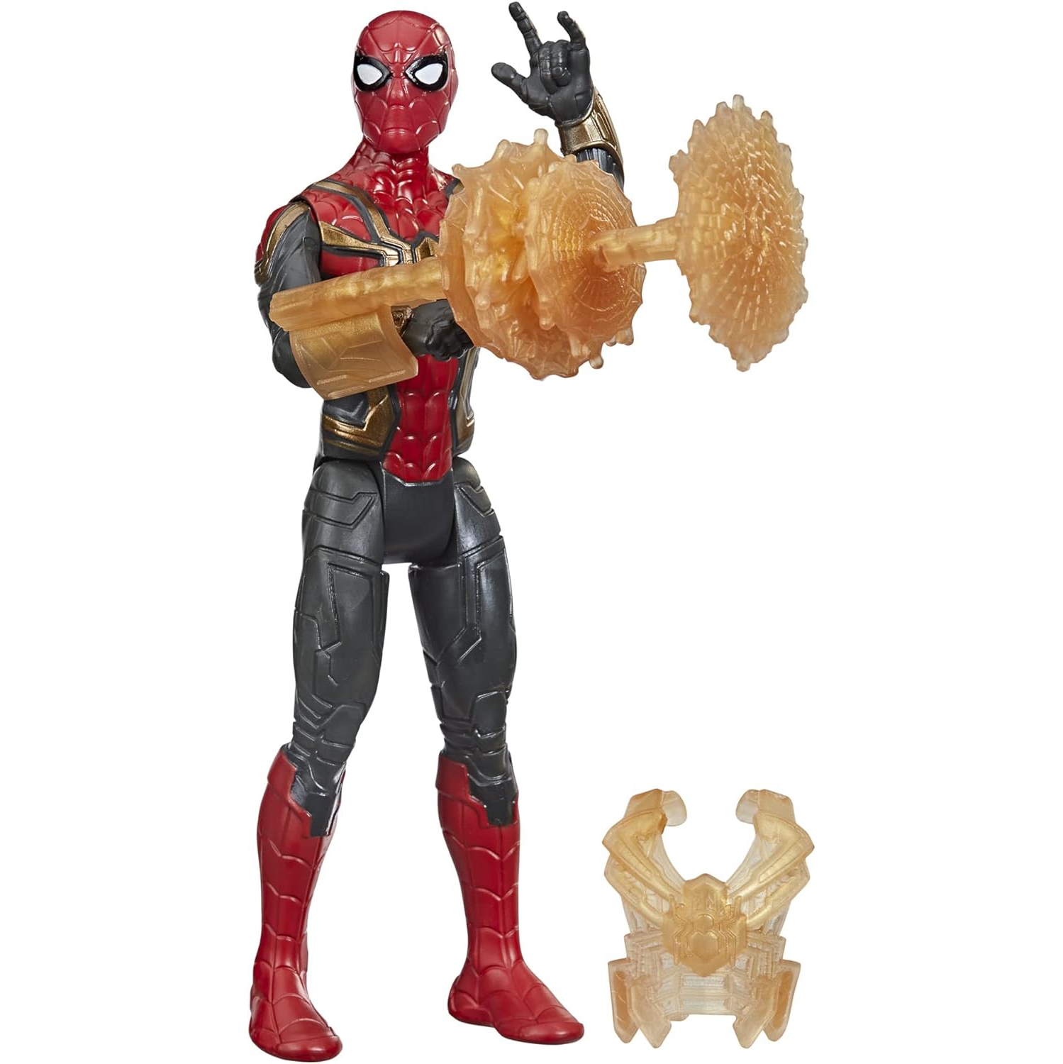 Costume intégré Iron Spider pour figurine de 6 po de Spider-Man Mystery Web Gear de Marvel de Hasbro