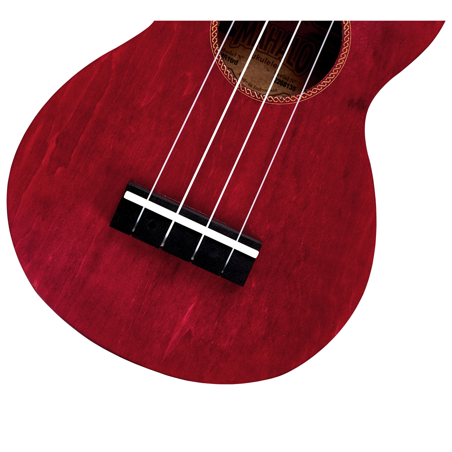 Ukulélé Slimline de Mahalo - Rouge transparent