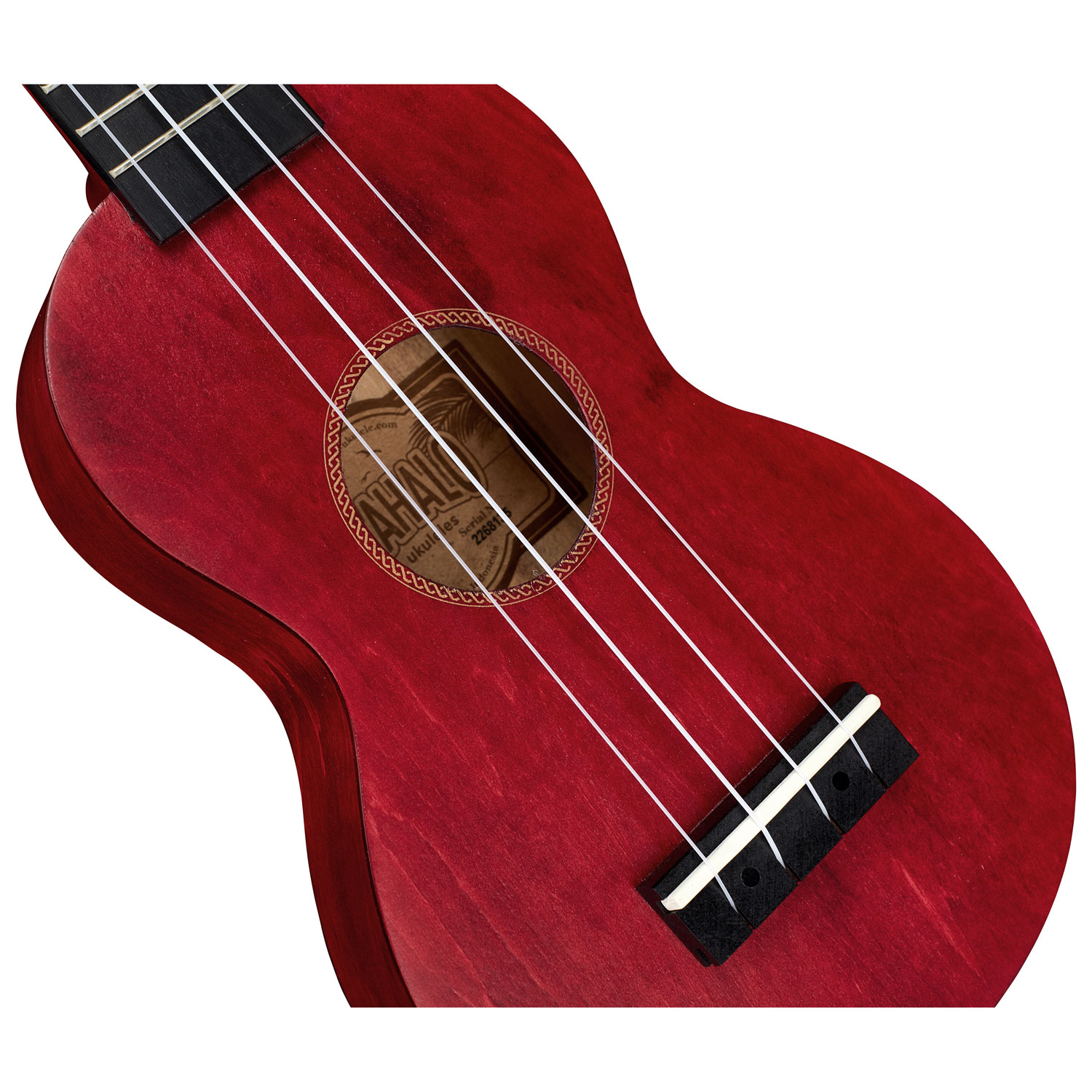 Ukulélé Slimline de Mahalo - Rouge transparent