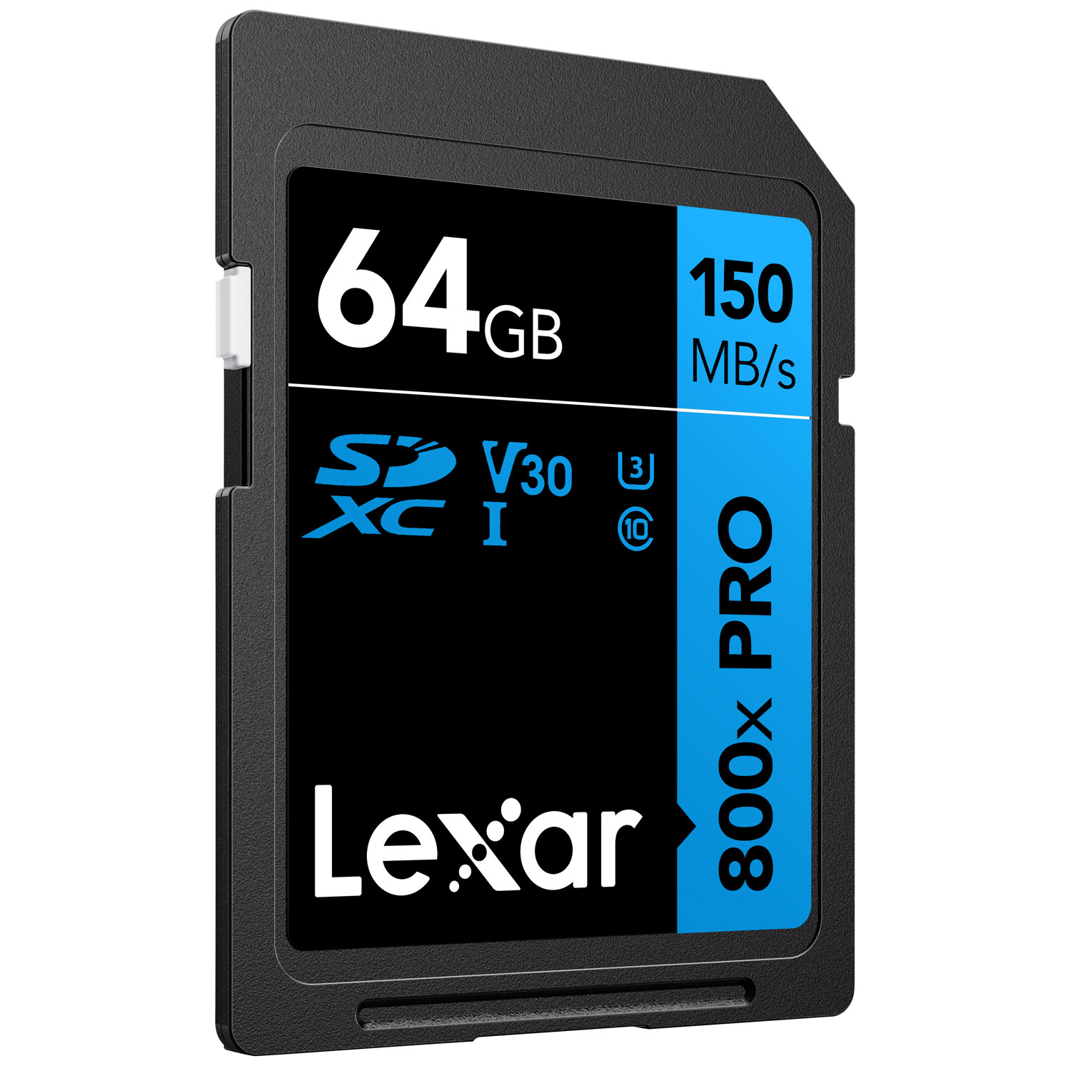 Carte mémoire SDXC Blue de 150 Mo/s et 64 Go de Lexar - Paquet de 2