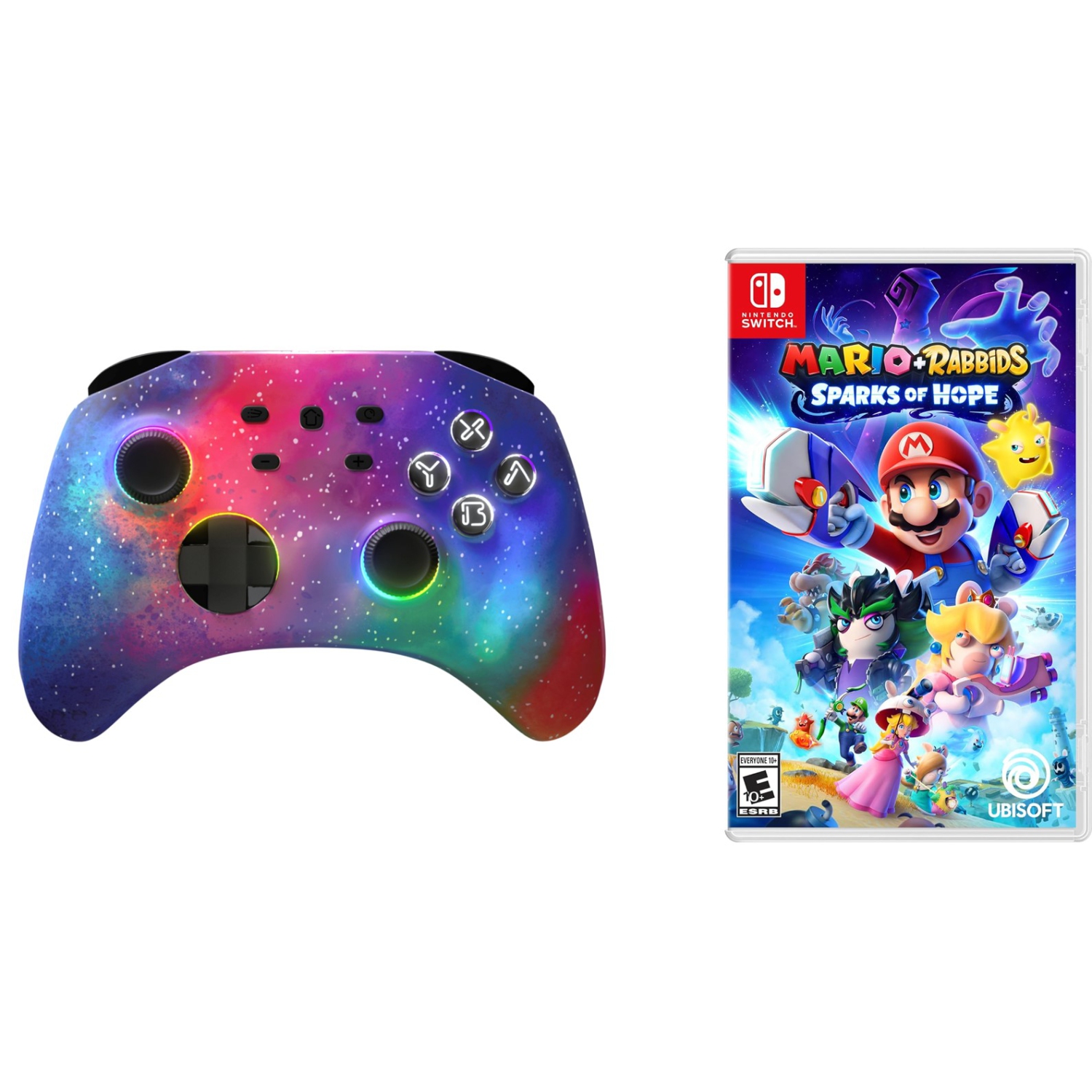 Mario + Rabbids Sparks of Hope Switch with Switch Wireless Controller Surge