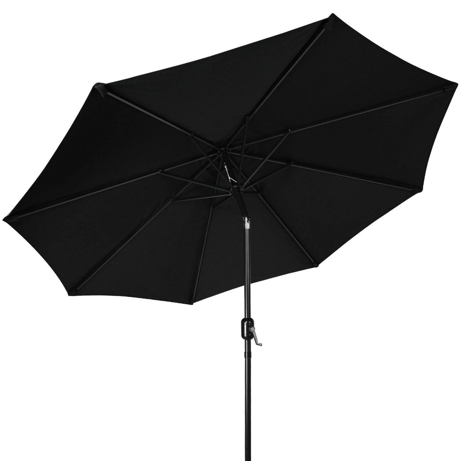 Parasol de patio de 9ft pi inclinable à 30° et centré parasol parasol parasol parasol parasol parasol parasol parasol parasol de table avec 8 tiges -