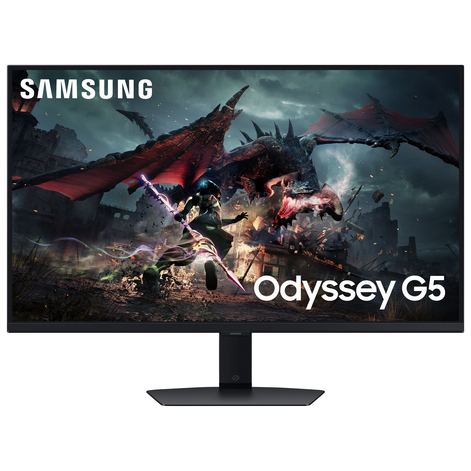 Samsung Odyssey G5 27" WQHD 180Hz 1ms GTG IPS LCD FreeSync Gaming Monitor (LS27DG500ENXZA) - Black