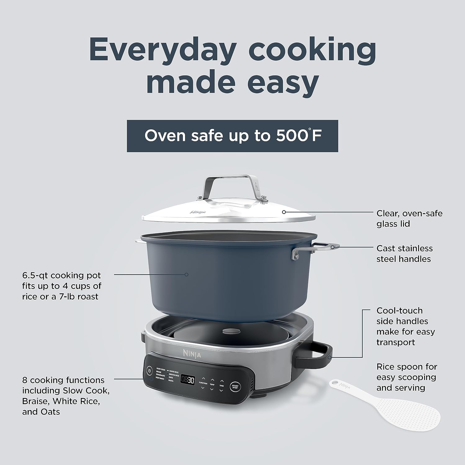 Ninja Foodi PossibleCooker 6.5qts—the everyday PossibleCooker™ that replaces 10 cooking appliances and tools