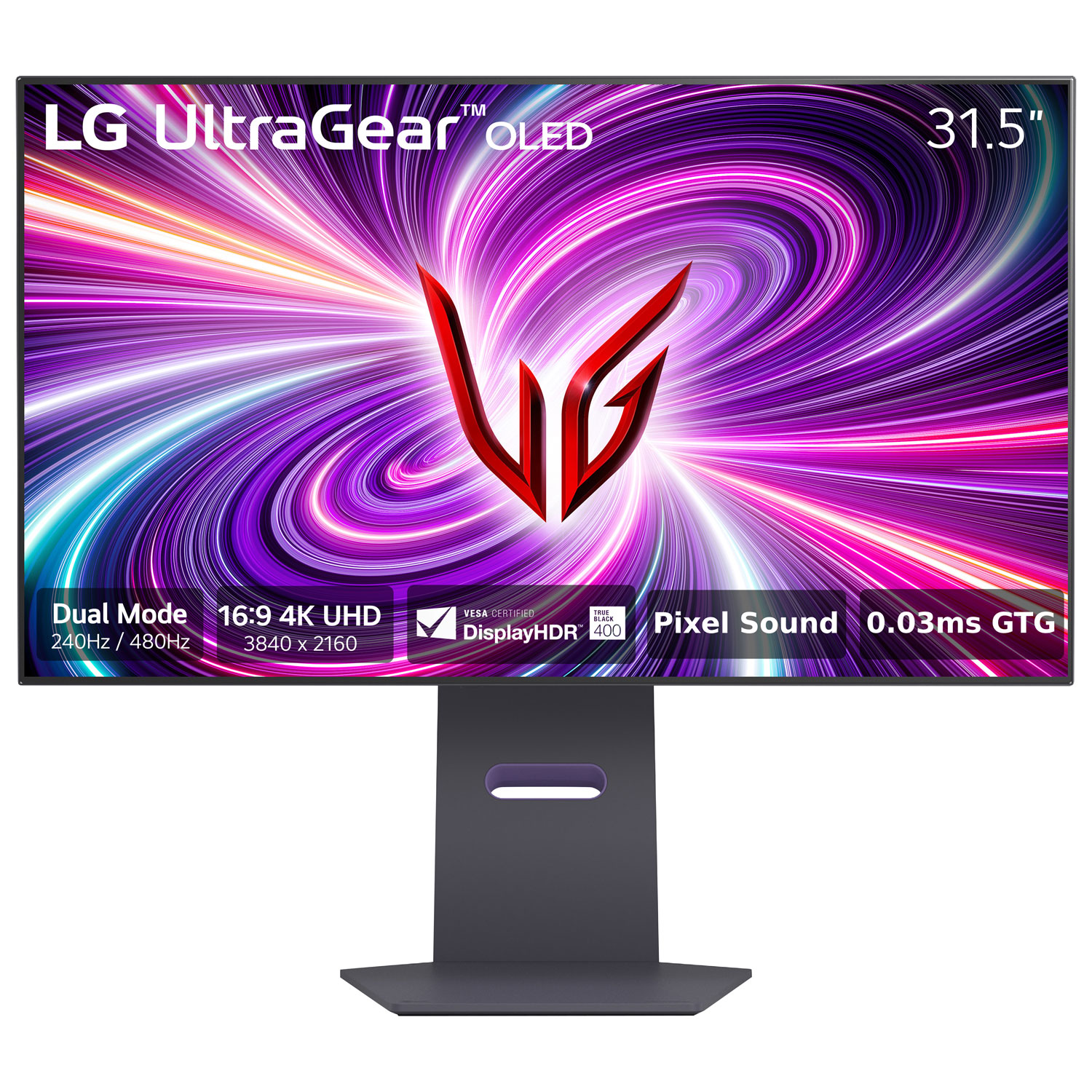 LG UltraGear 32" 4K Ultra HD 240Hz 0.03ms GTG Curved OLED LED G-Sync FreeSync Gaming Monitor (32GS95UE-B) - Black