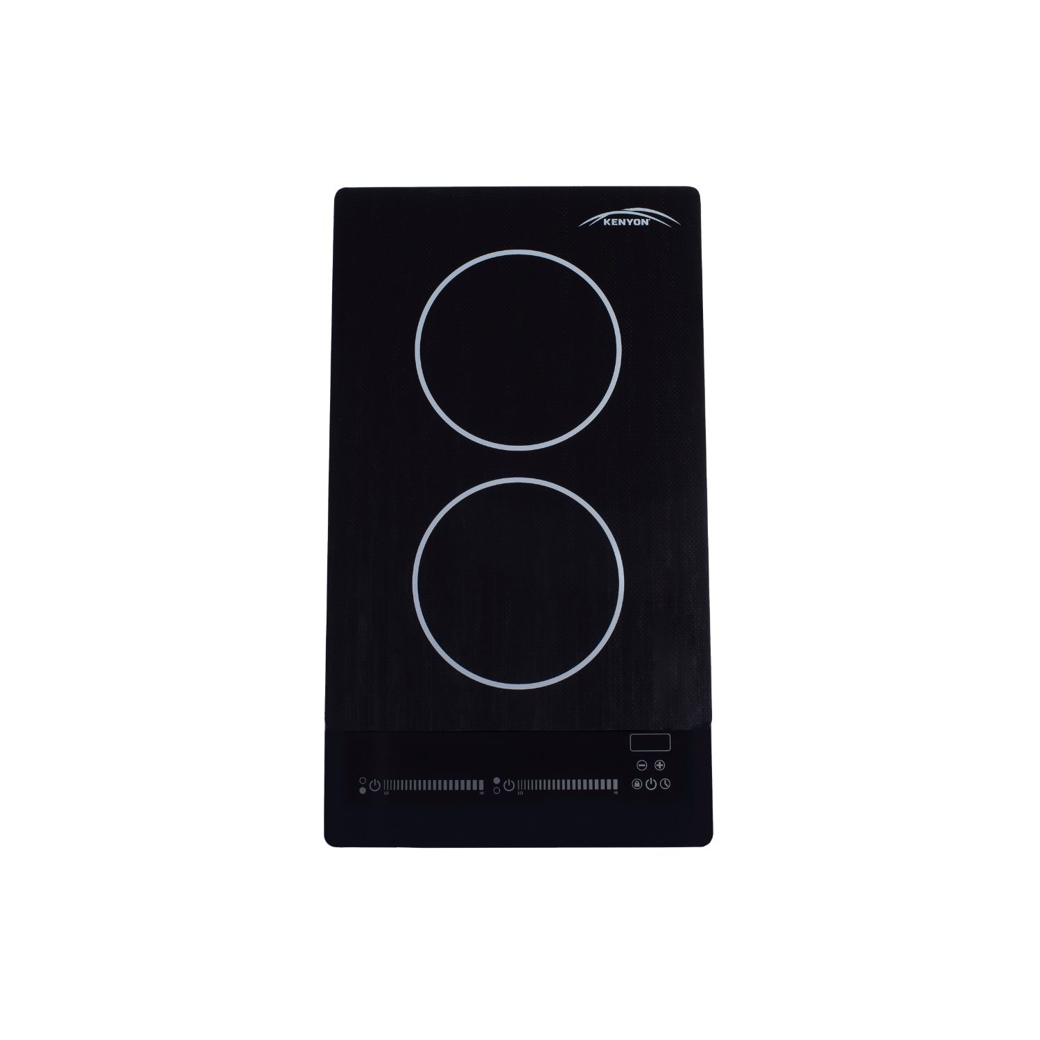 Surface de cuisson à induction à deux brûleurs Kenyon B80321 avec élément en pont, verre noir, commandes tactiles, 120&nbsp;V ULC