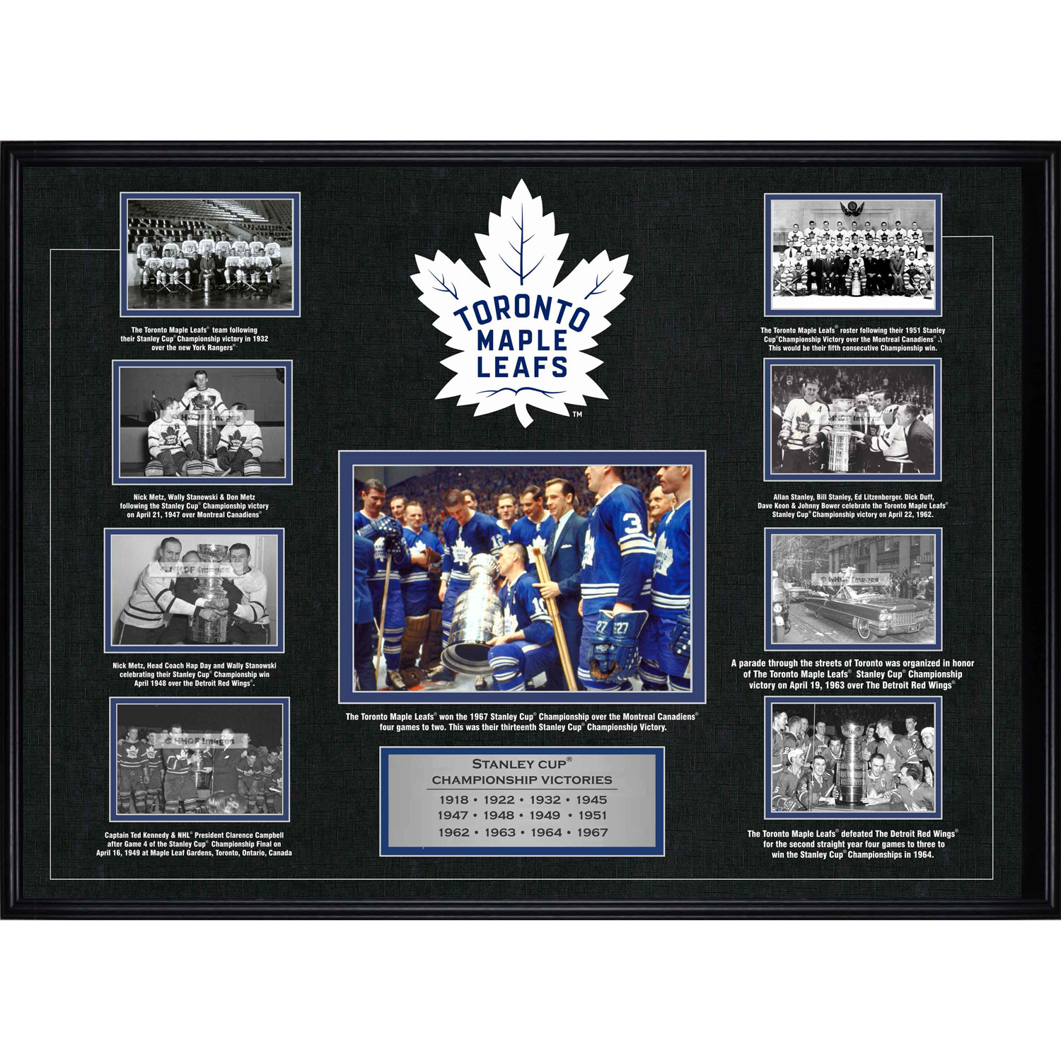 Frameworth Toronto Maple Leaf Stanley Cup Collection