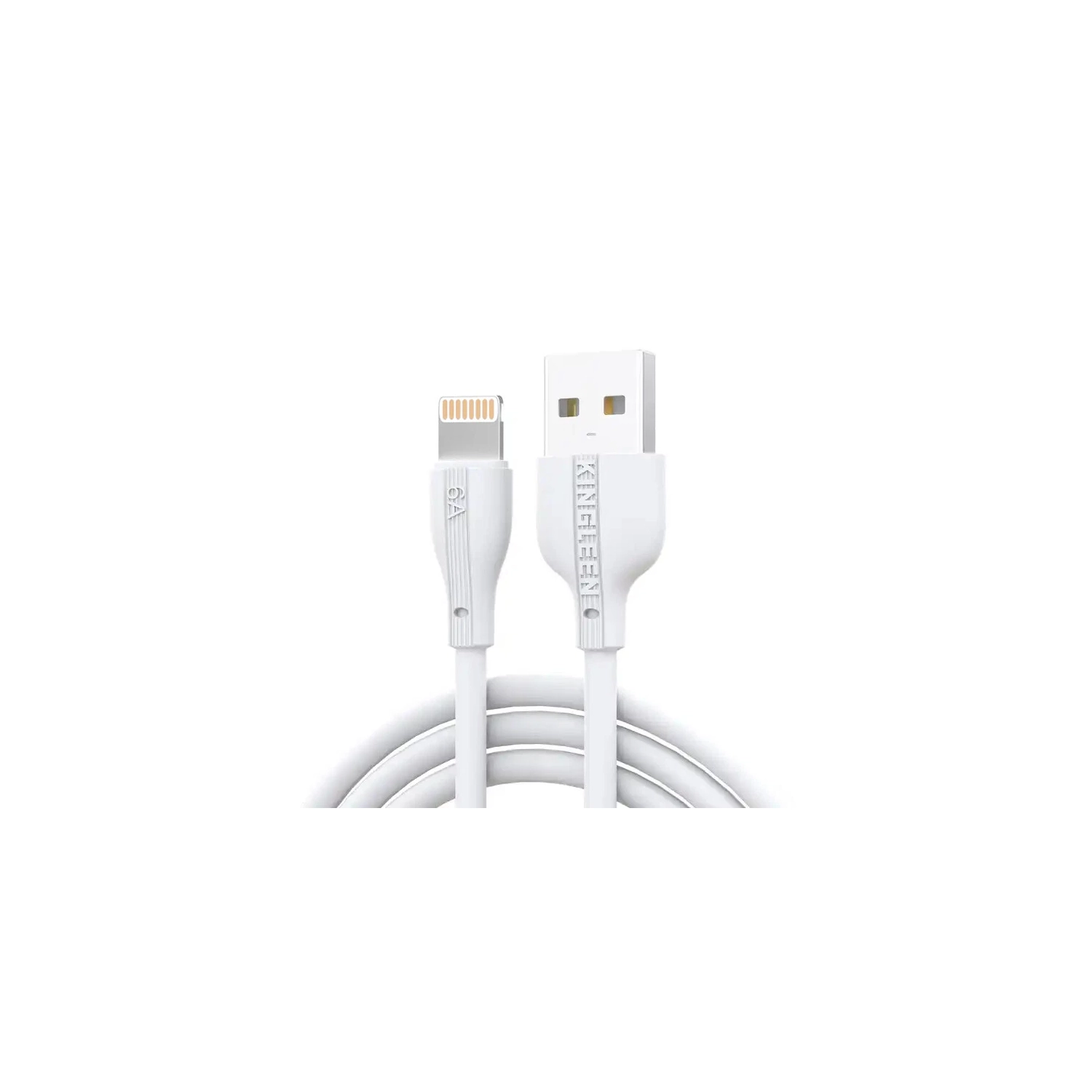 KINGLEEN 1&nbsp;m Câble tissé Lightning vers USB-A - Blanc lunaire