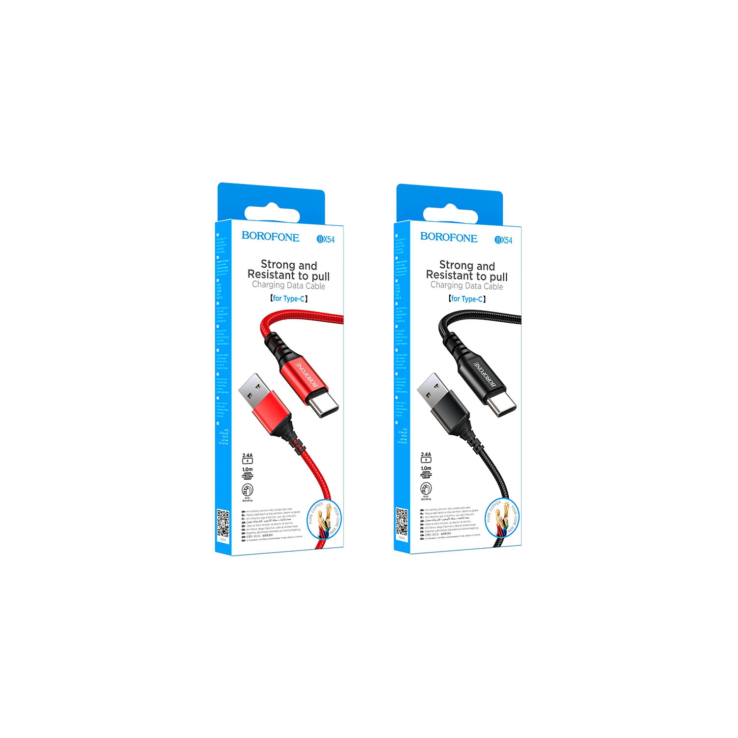 BOROFONE 1m nice USB C cable 6A fast charging data Type C cable