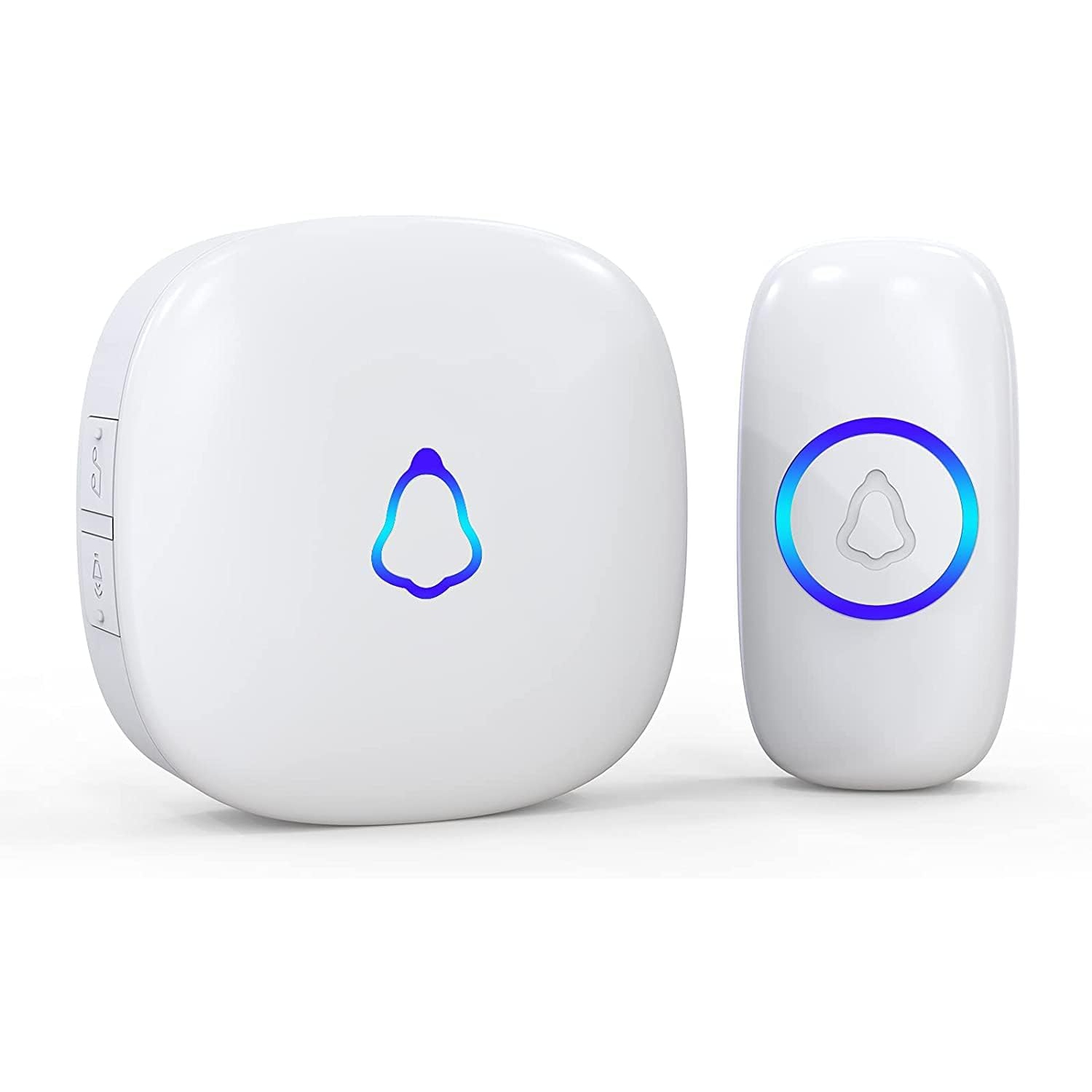 Wireless Doorbell, Adjustable Volumes, 58 Chimes, Easy Installation, 1000Ft Operating Range, LED Indicator, White