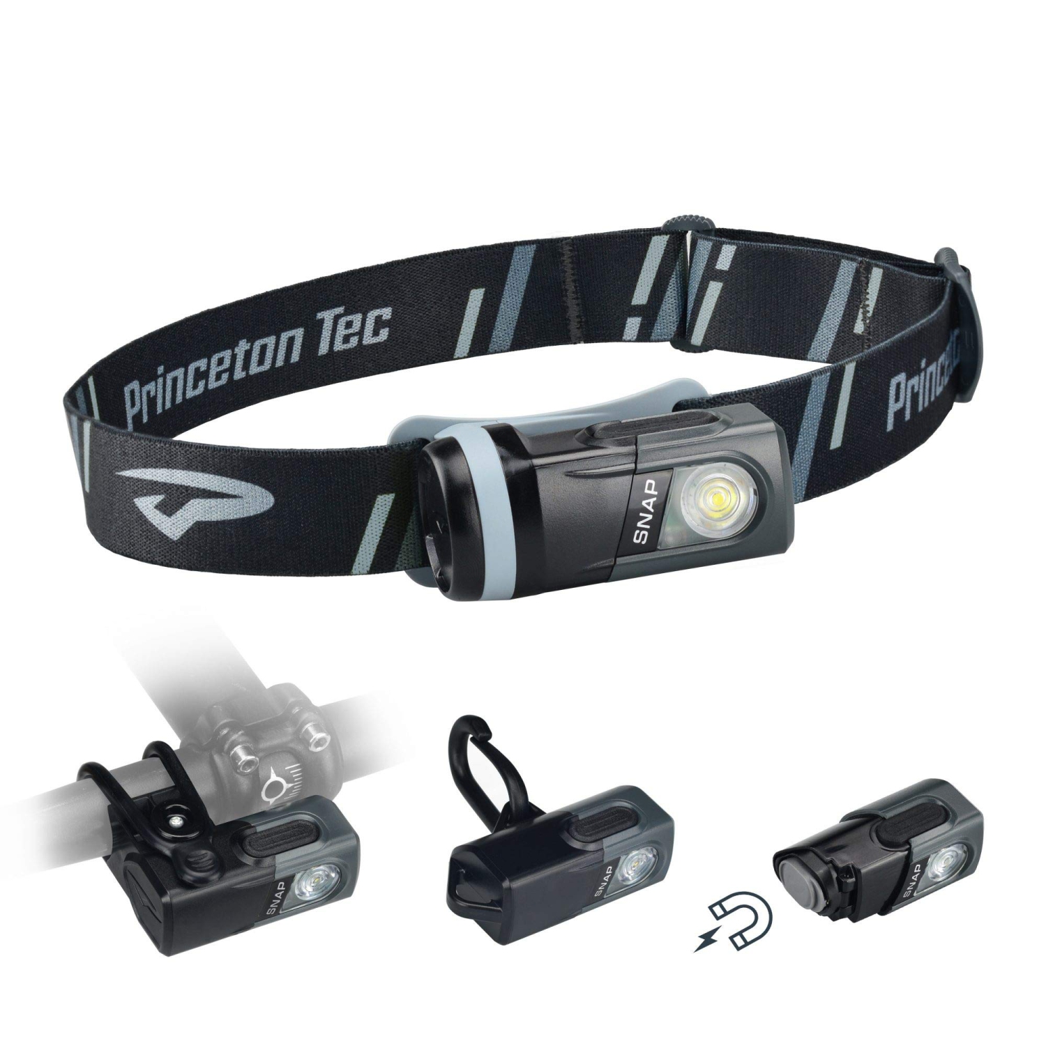 Princeton Tec Snap – Trousse de lampe frontale résistante à l’eau IPX4, multi-usage, 300 lumens
