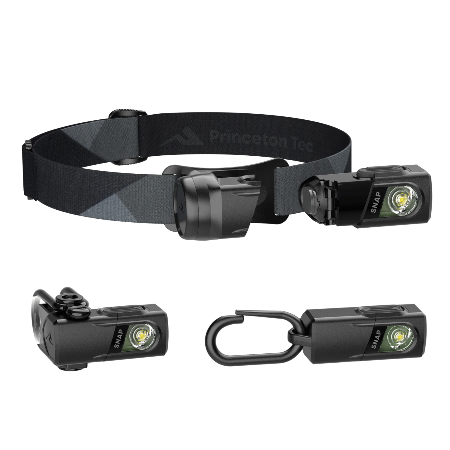 Princeton Tec Snap – Trousse de lampe frontale résistante à l’eau IPX4, multi-usage, 300 lumens