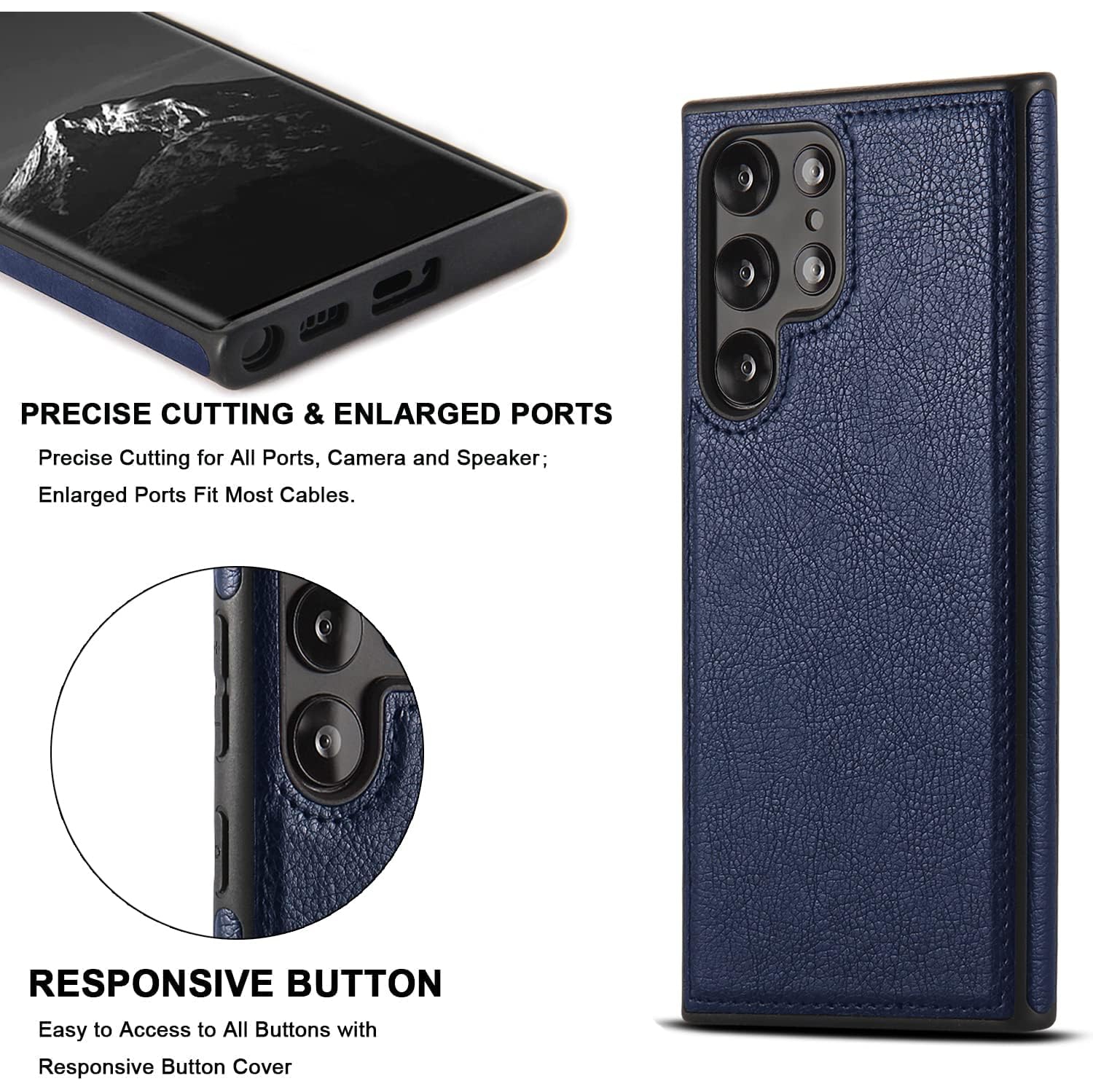 Leather Phone Case for Samsung S24 ULTRA, Back Cover Hi Quality Premium Leather Cover Case - FREE SHIPPING