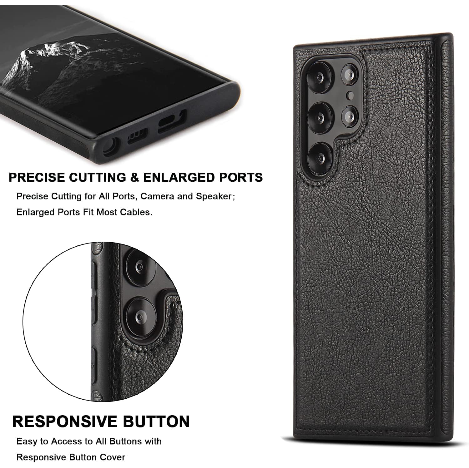 Leather Phone Case for Samsung S24 ULTRA, Back Cover Hi Quality Premium Leather Cover Case - FREE SHIPPING