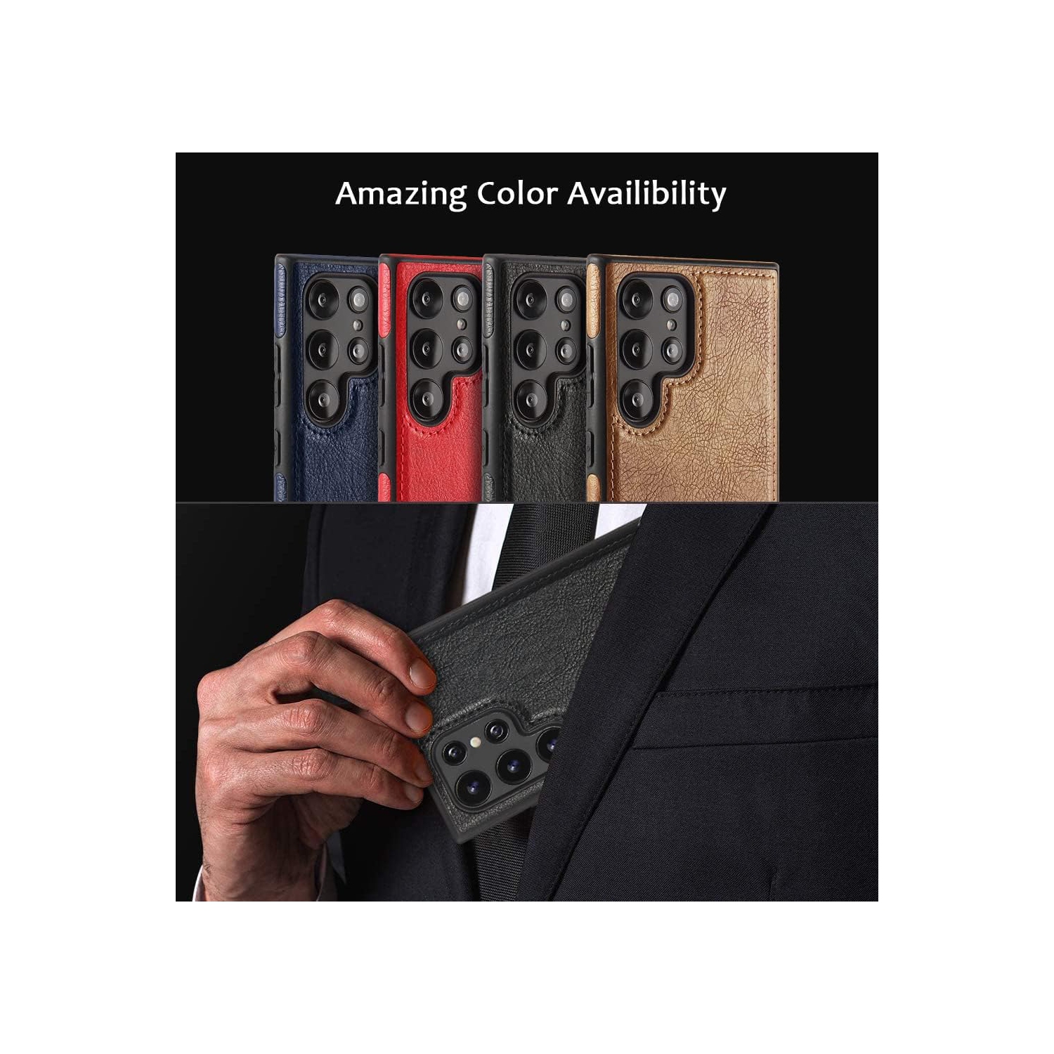 Leather Phone Case for Samsung S24 ULTRA, Back Cover Hi Quality Premium Leather Cover Case - FREE SHIPPING