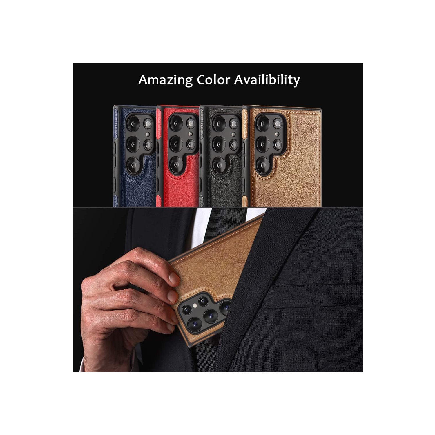 Leather Phone Case for Samsung S24 ULTRA, Back Cover Hi Quality Premium Leather Cover Case - FREE SHIPPING