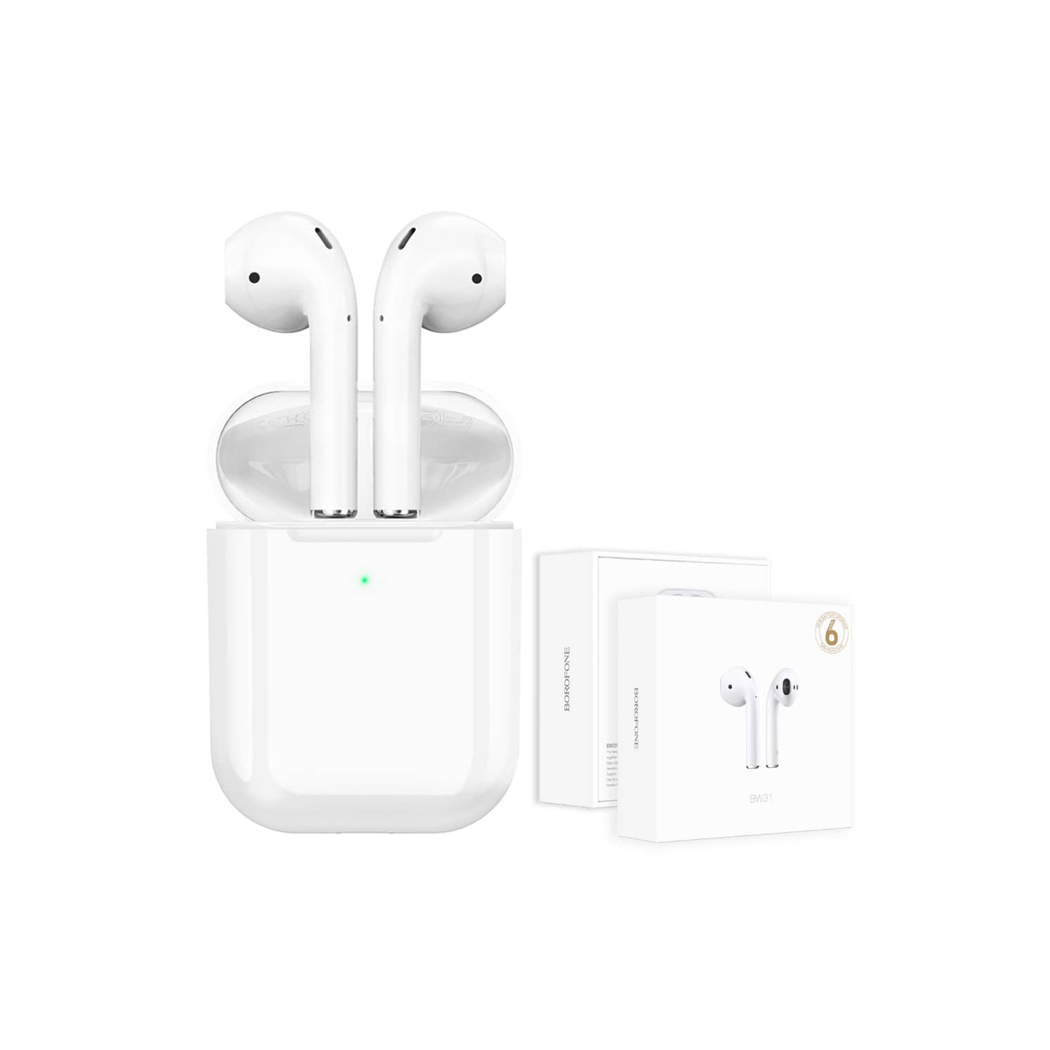 BOROFONE BW31 TWS True Wireless Stereo Bluetooth Earphone Earbud Touch Control Headphone Sports Earbuds Waterproof Headset Mic -Universal Compatibility