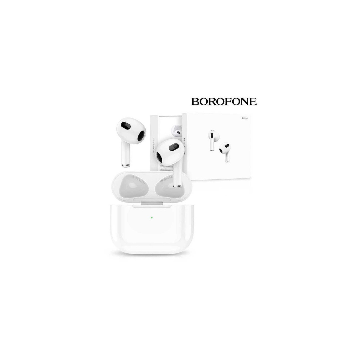 BOROFONE BW26 TWS True Wireless Stereo Bluetooth Earphone Earbud Touch Control Headphone Sports Earbuds Waterproof Headset Mic -Universal Compatibility