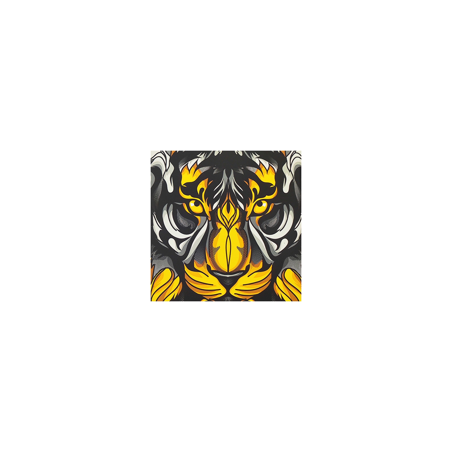 Treemoda Printed Yellow Tiger Silicone Case for iPhone 15 Pro