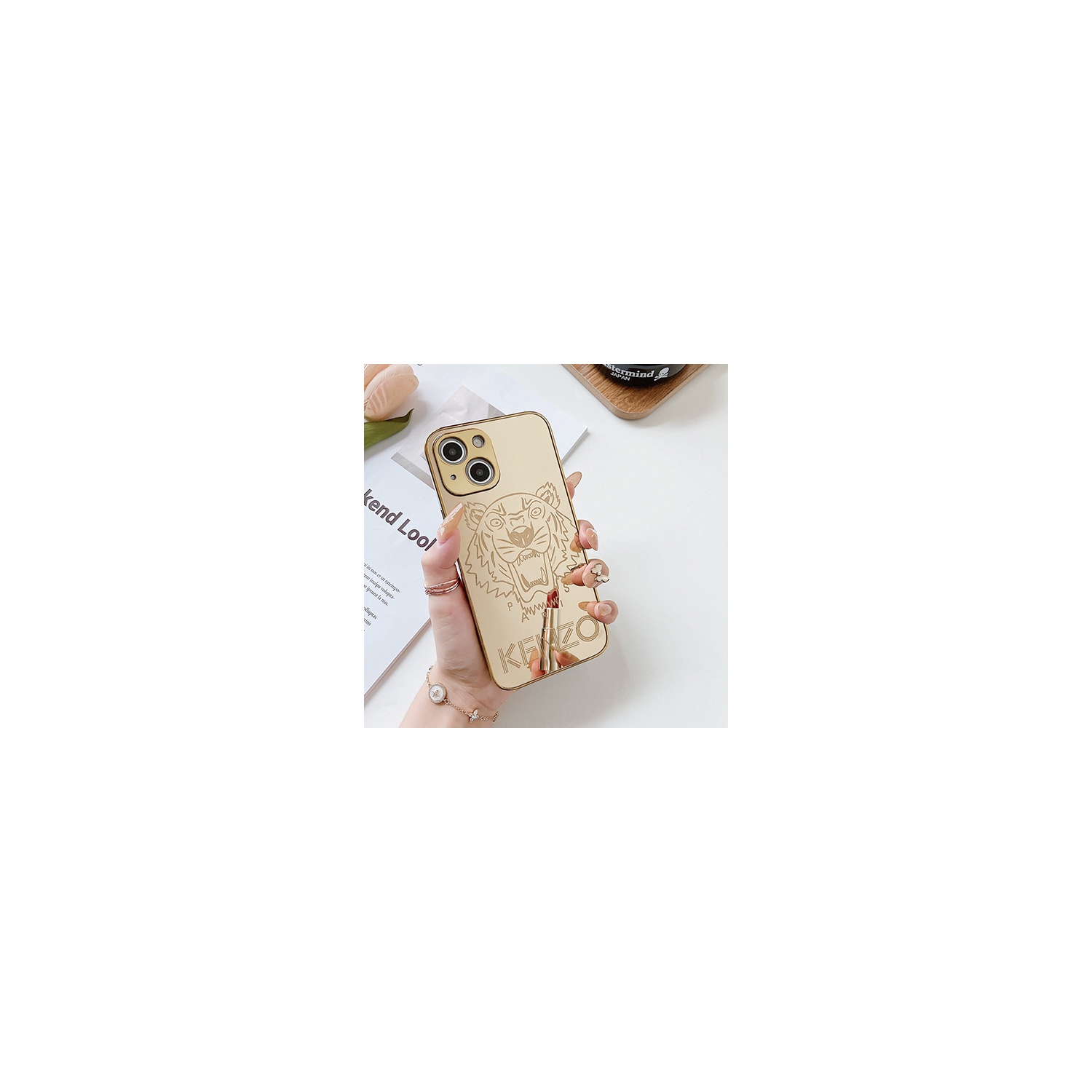 Royal Gold Plating Camera Protection Case for iPhone 14