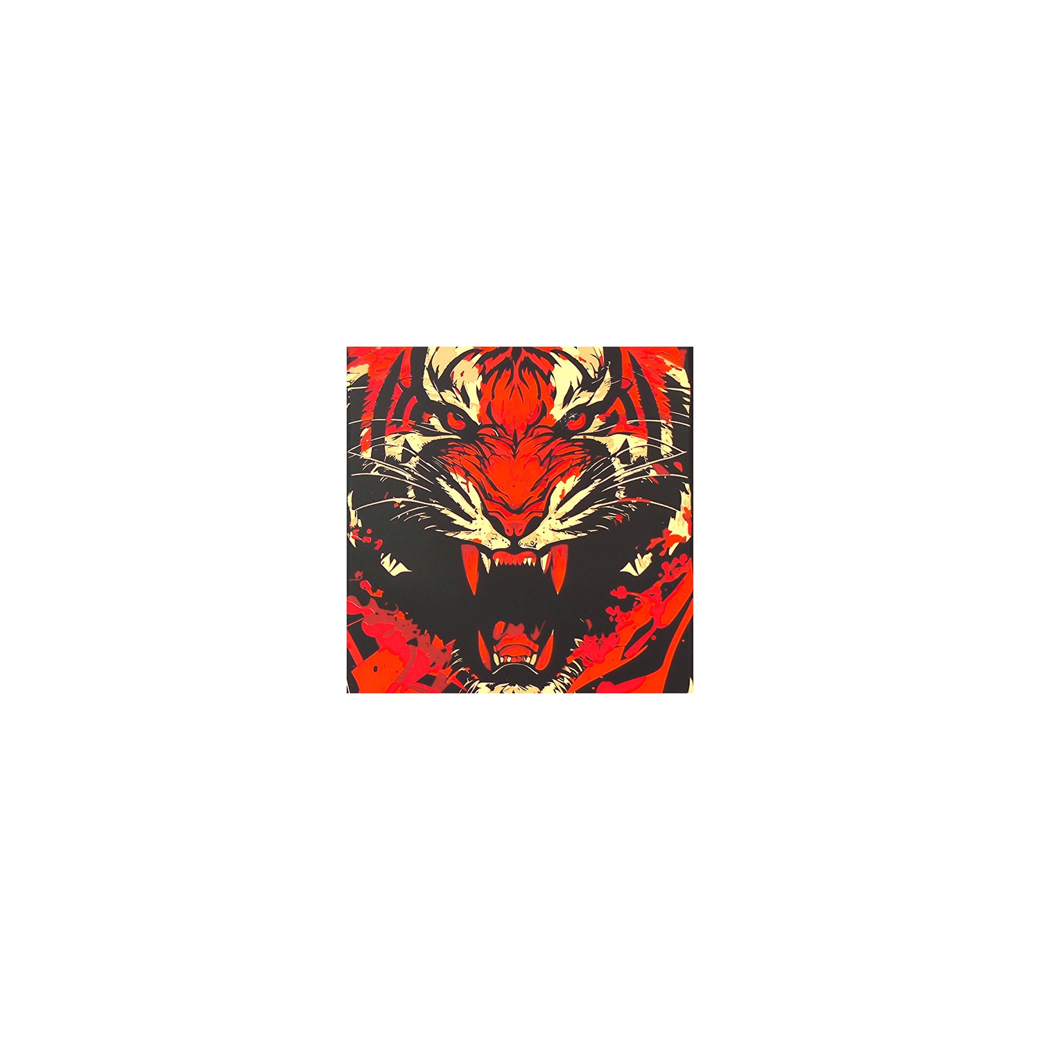 Treemoda Printed Red Tiger Silicone Case for iPhone 15 Pro Max