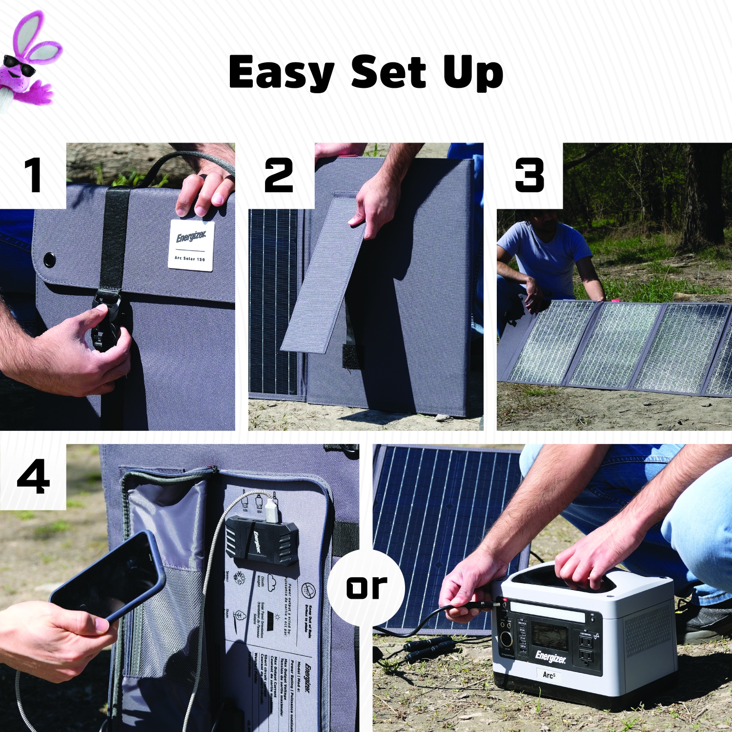 Energizer 120-Watt Foldable Portable Solar Panel