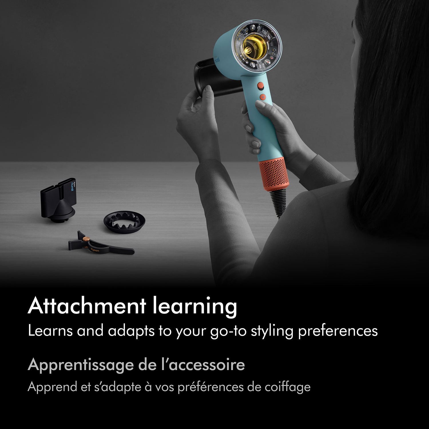 Sèche-cheveux Supersonic Nural de Dyson avec capteur intelligent - Céramique patinée/Topaze