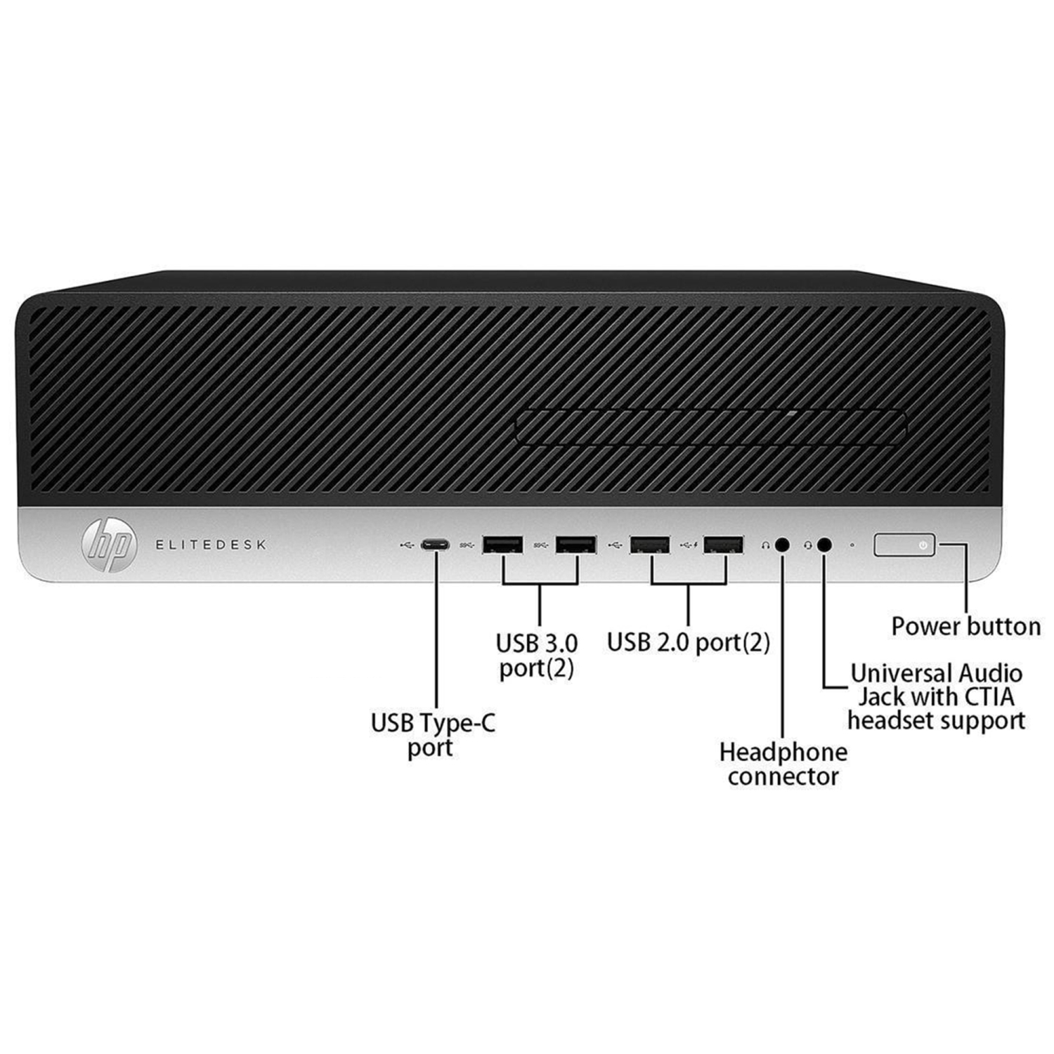 Ordinateur de jeu EliteDesk 800 G4 SFF Windows 11 Pro de HP GeForce RTX 3050 6 Go GDDR6 - remis à neuf (bon état)