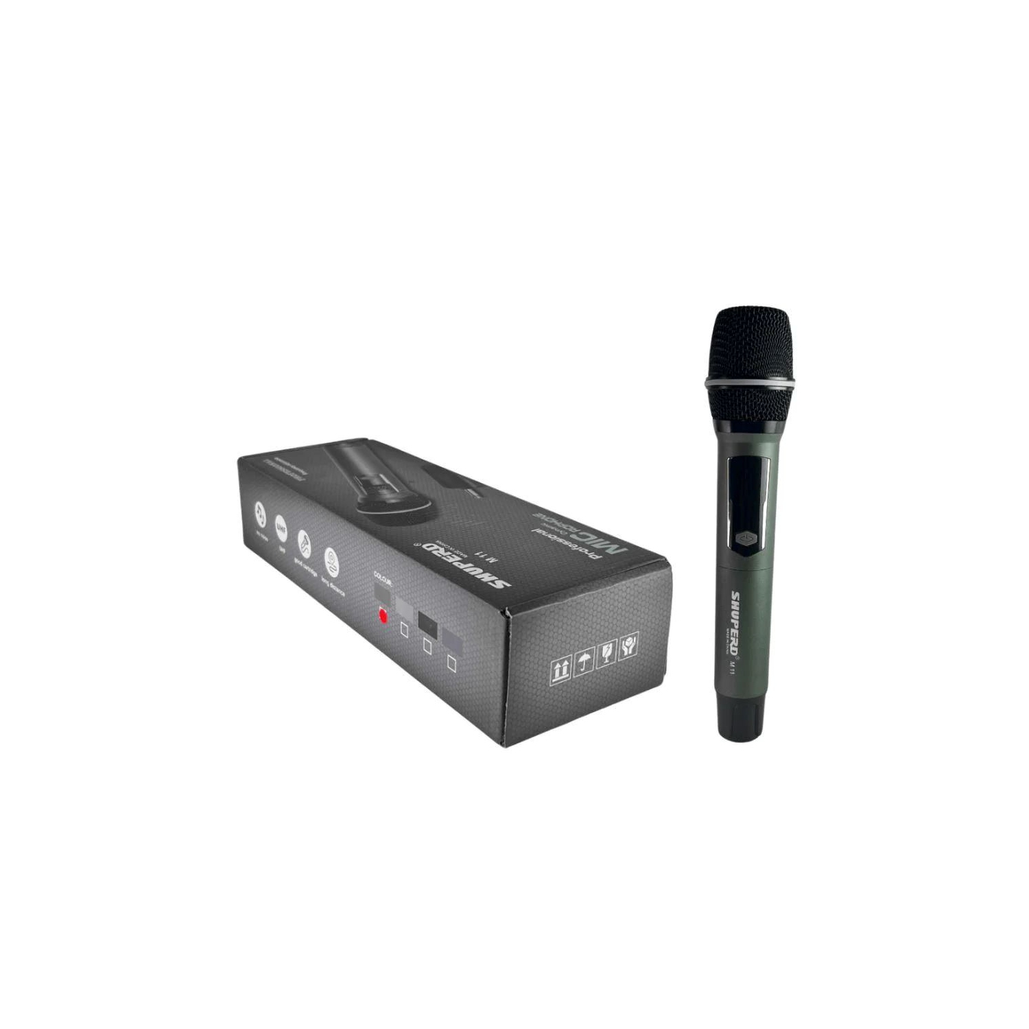 Professional UHF Handheld Wireless Microphone Advanced Digital Rechargeable Battery 96-0252-01