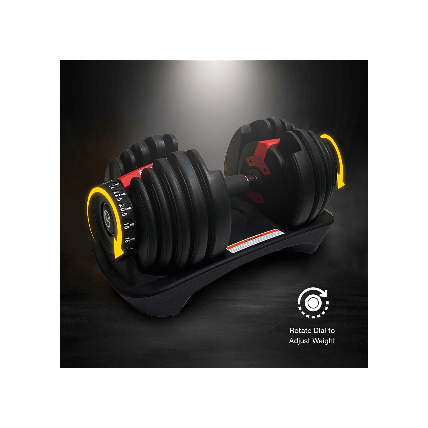 MotionGrey Adjustable Dumbbell 5 to 52.5 LB, Free High Strength Hand Grip Included 15 Adjustable Weight Settings Dumb Bell Barbell, Anti-slip Metal