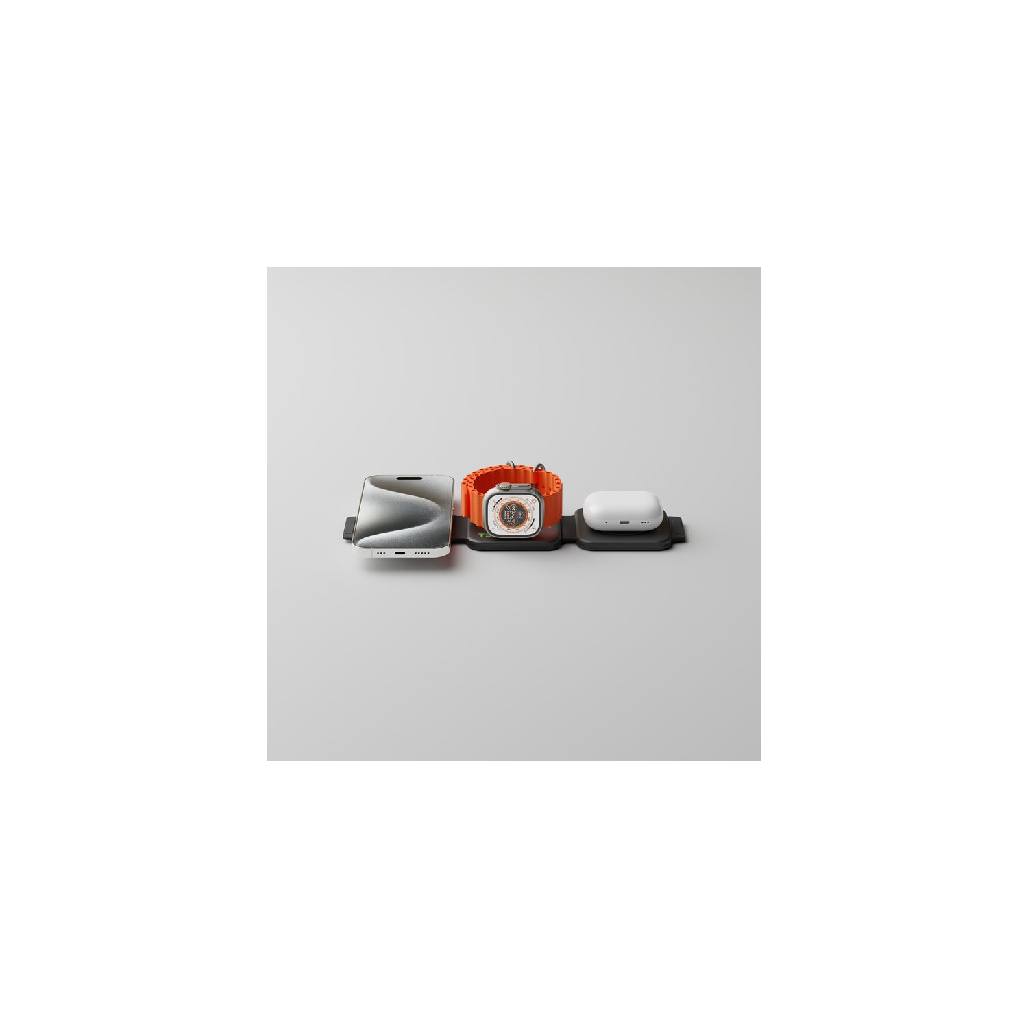 InfinaCore T3 Tri-Charge Wireless Charging Pad 3-in-1 Charging Station Compatible with iPhone, AirPods & Watch Fast Charging Up to 25W - Compact,