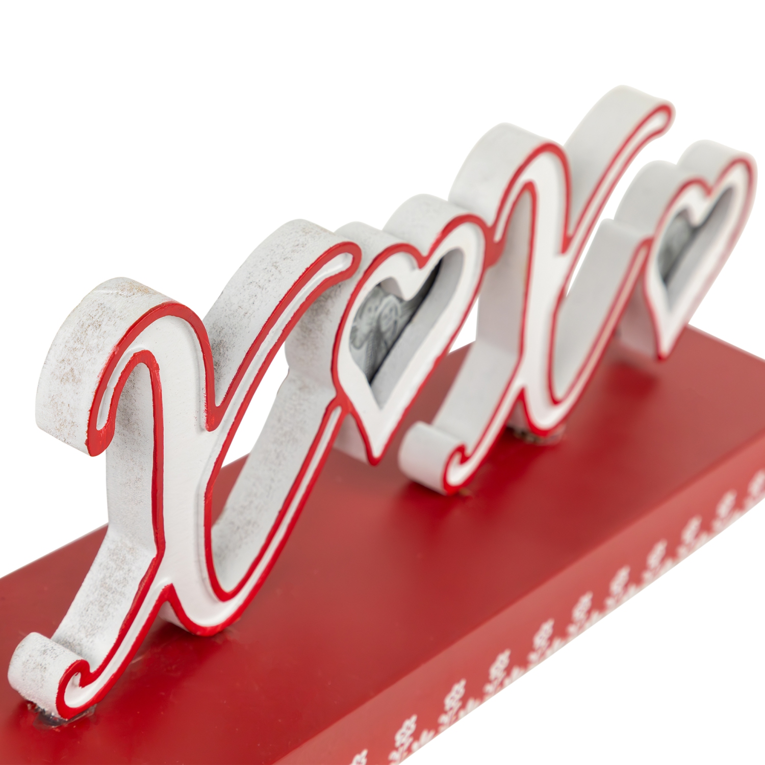 Cadre photo coeur et floral « XOXO » pour la Saint-Valentin - 12 po